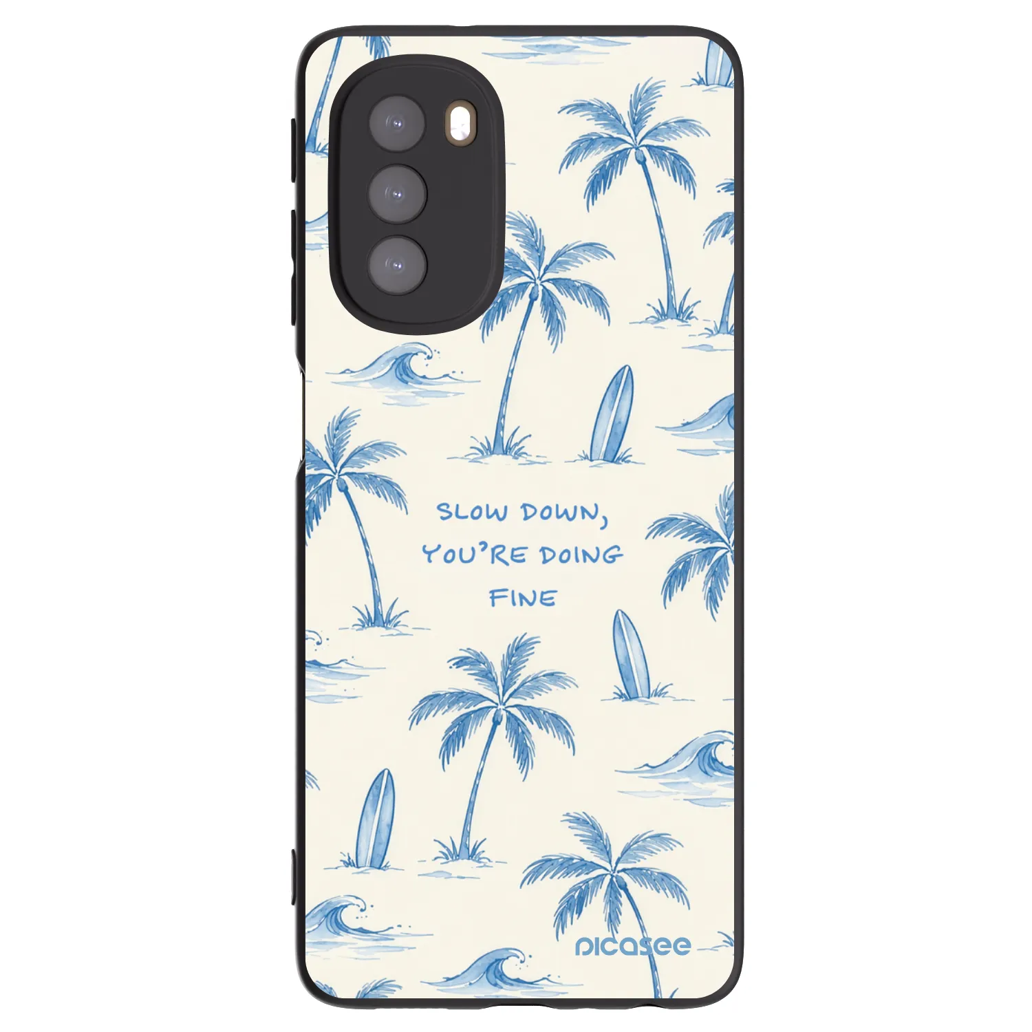 Picasee silikonski črni ovitek za Motorola Moto G51 - Slow Tide