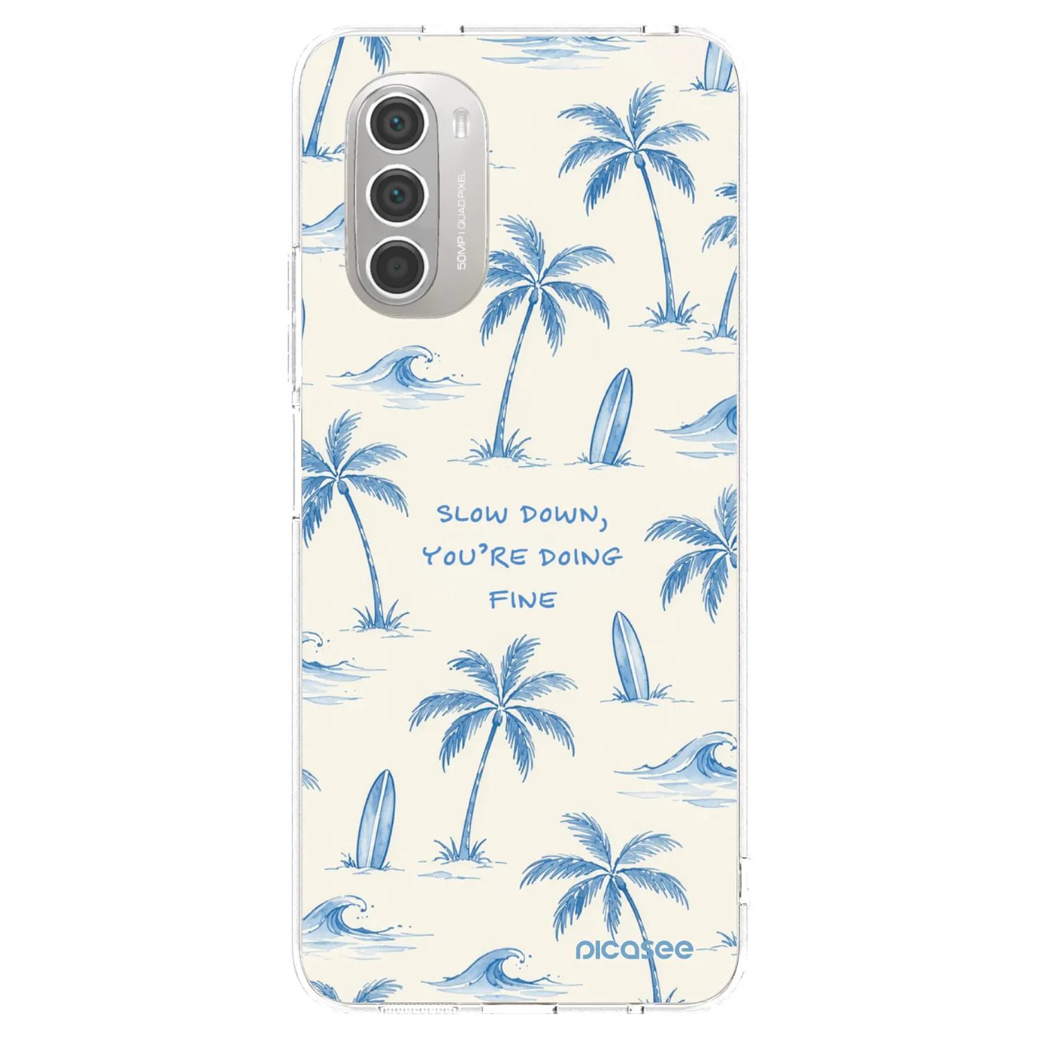 Picasee silikonski prozorni ovitek za Motorola Moto G51 - Slow Tide