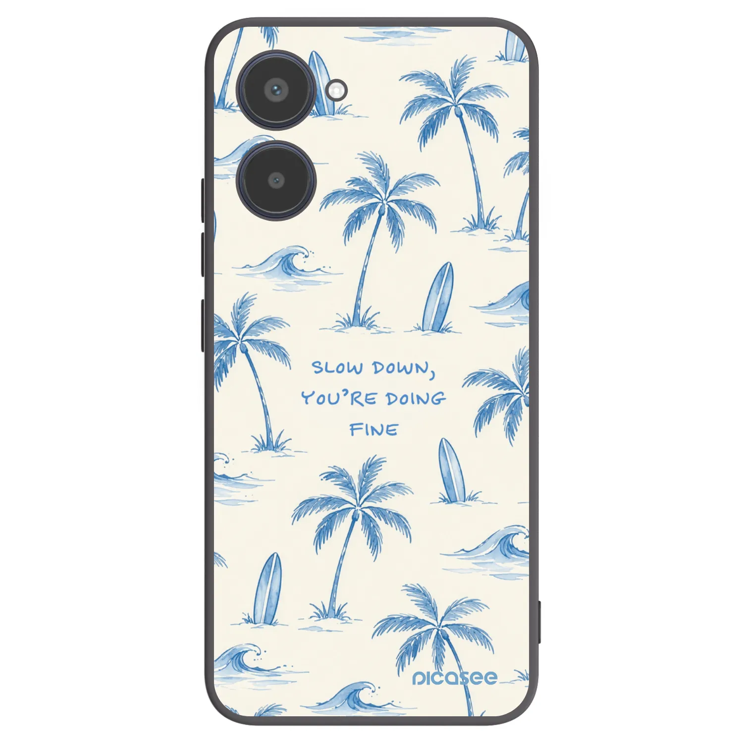 Picasee silikonski črni ovitek za Realme 10 4G - Slow Tide