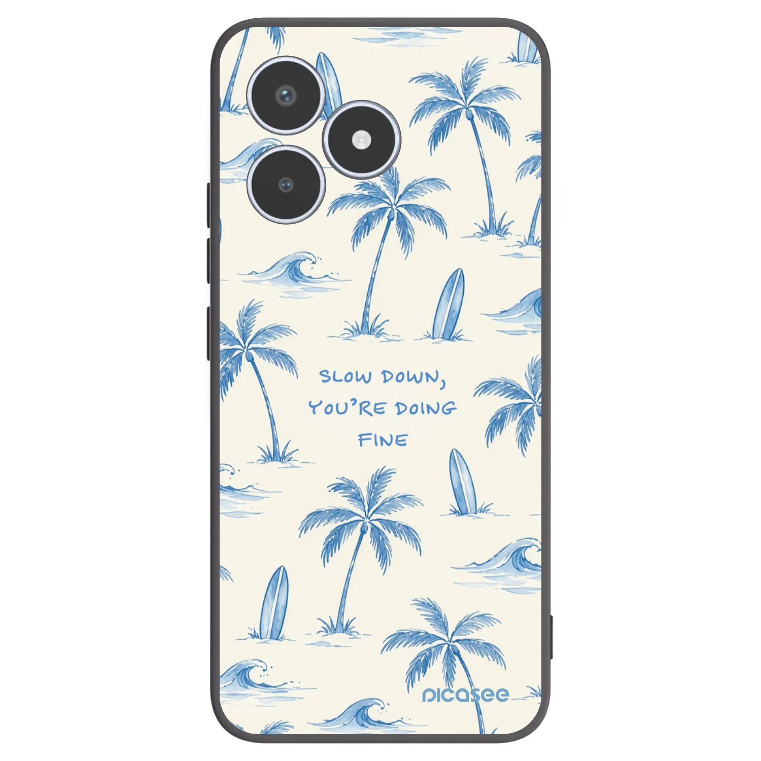 Picasee silikonski črni ovitek za Realme C53 - Slow Tide
