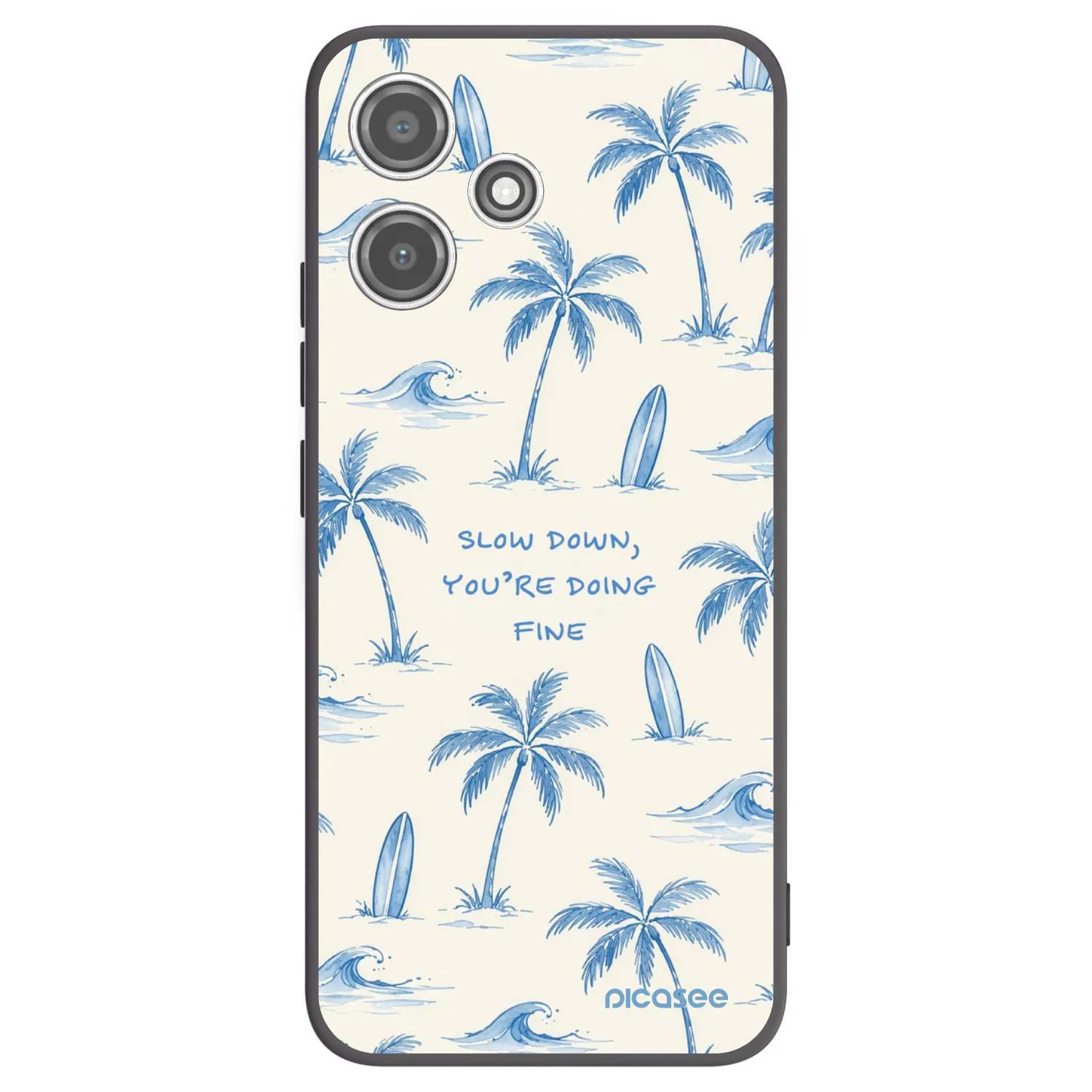 Picasee silikonski črni ovitek za Xiaomi Redmi 12 5G - Slow Tide