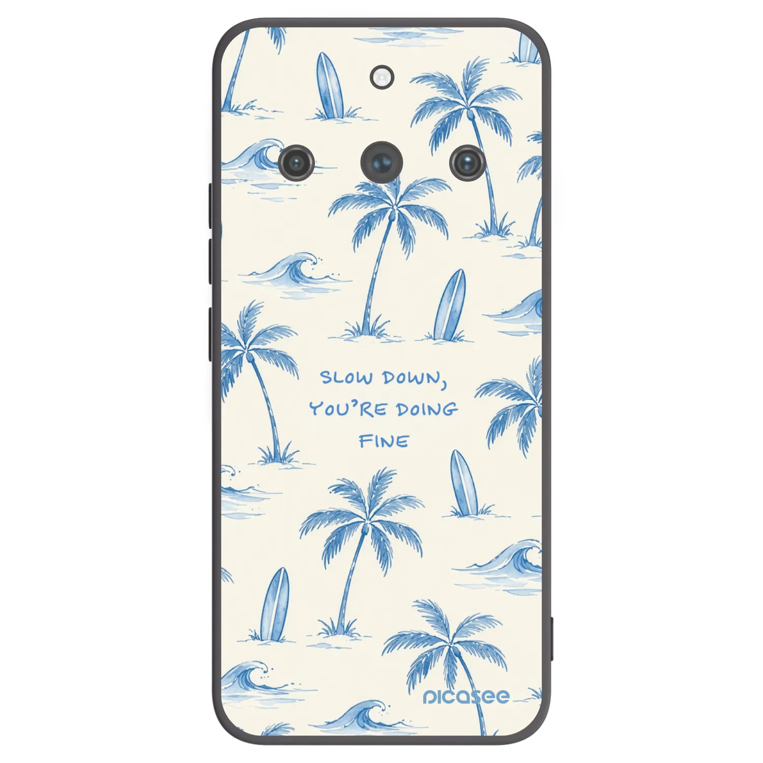 Picasee silikonski črni ovitek za Realme 11 Pro+ - Slow Tide