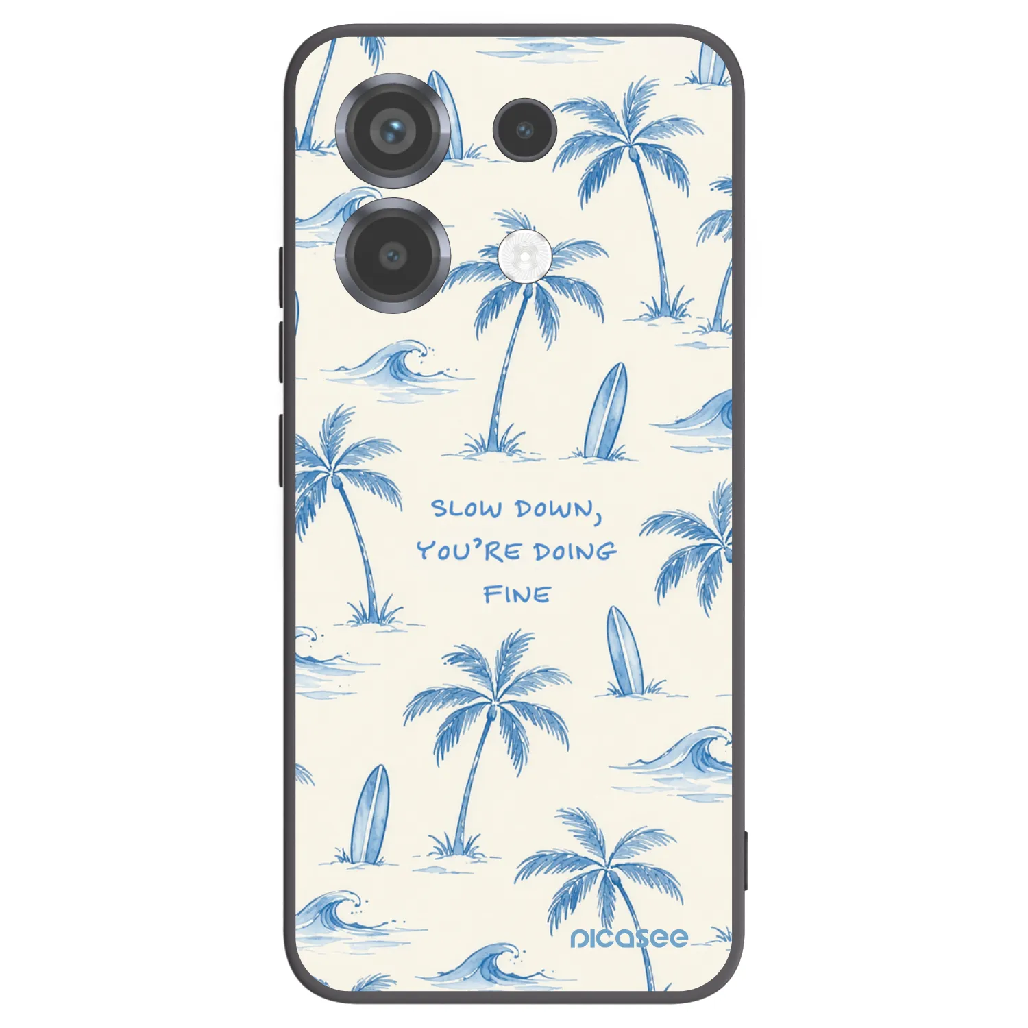 Picasee silikonski črni ovitek za Xiaomi Poco X6 - Slow Tide