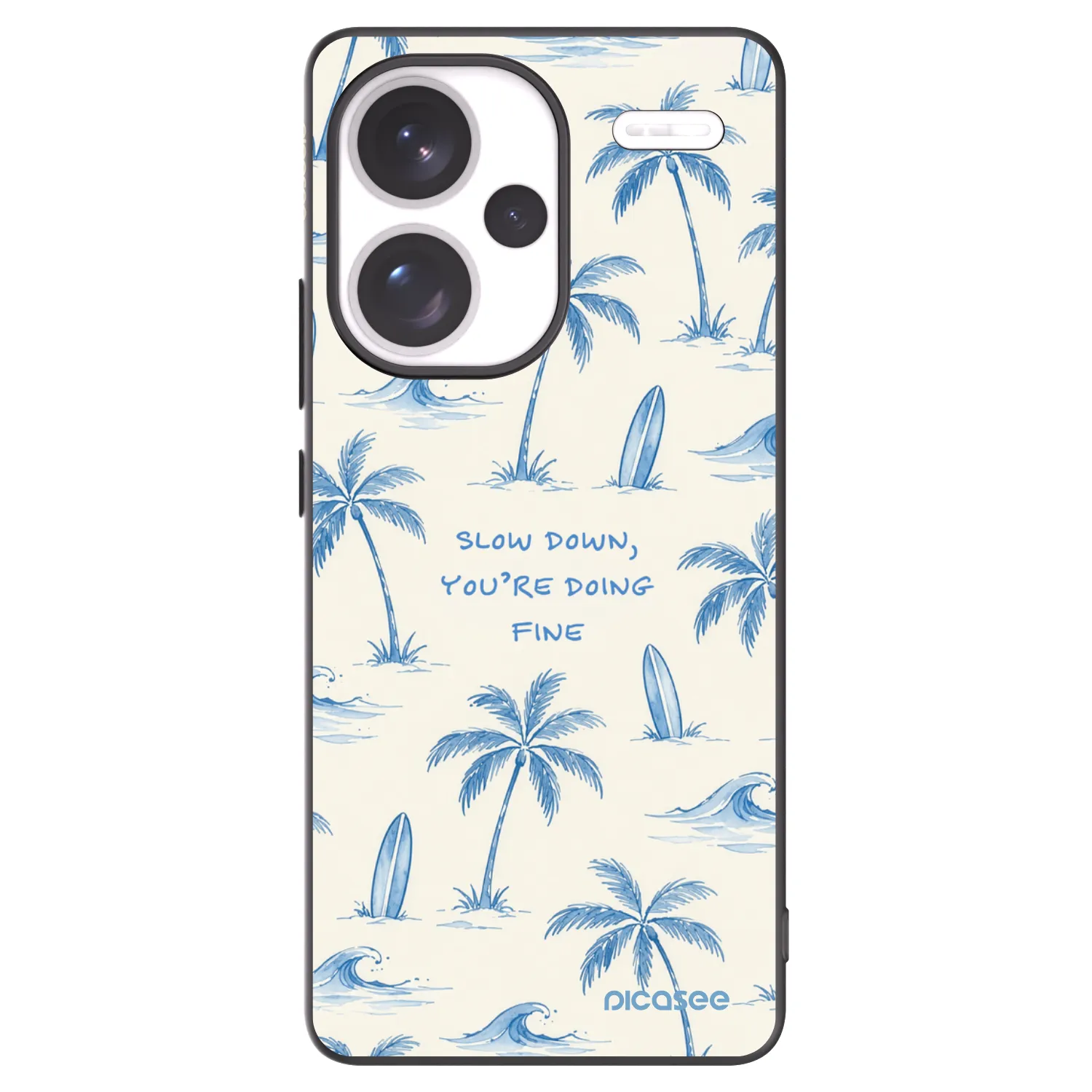 Picasee silikonski črni ovitek za Xiaomi Redmi Note 13 Pro+ 5G - Slow Tide