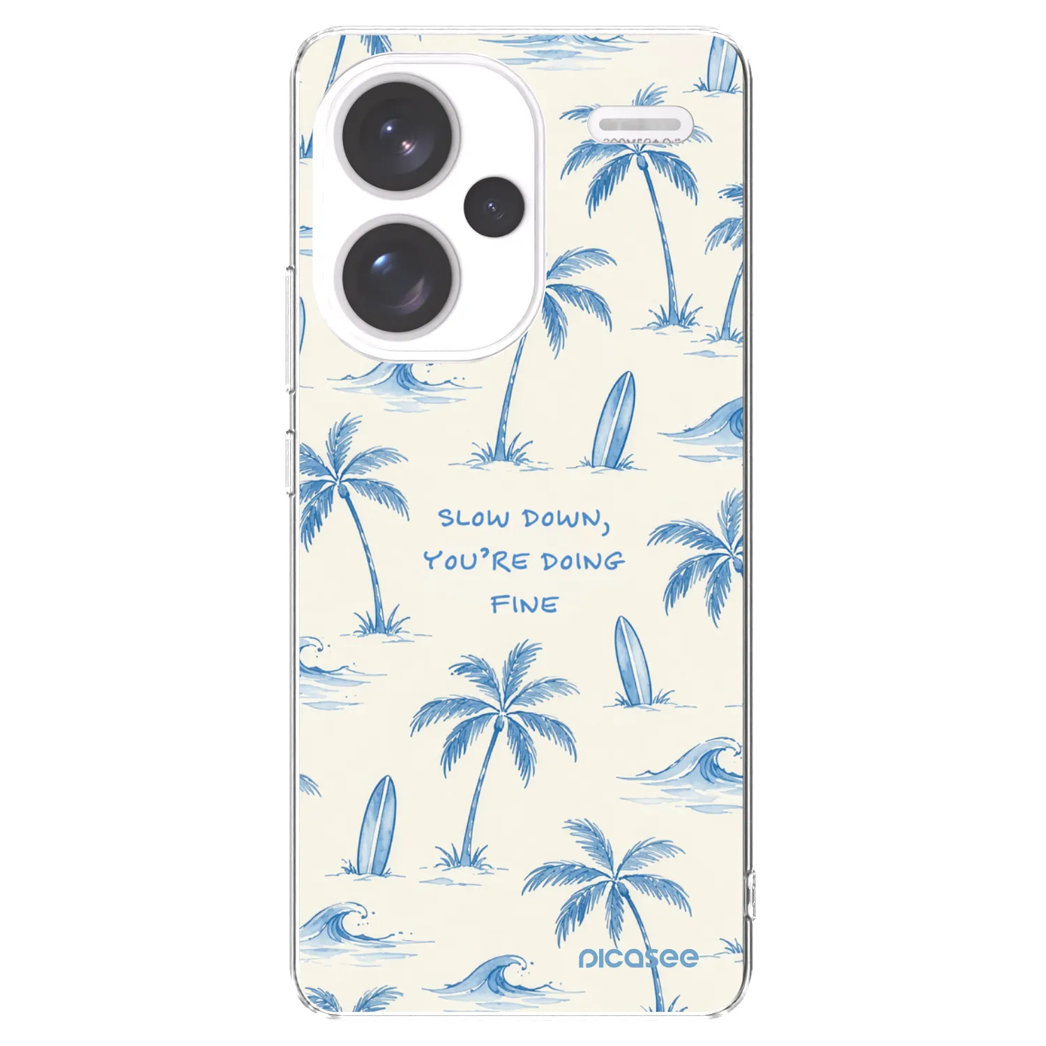 Picasee silikonski prozorni ovitek za Xiaomi Redmi Note 13 Pro+ 5G - Slow Tide
