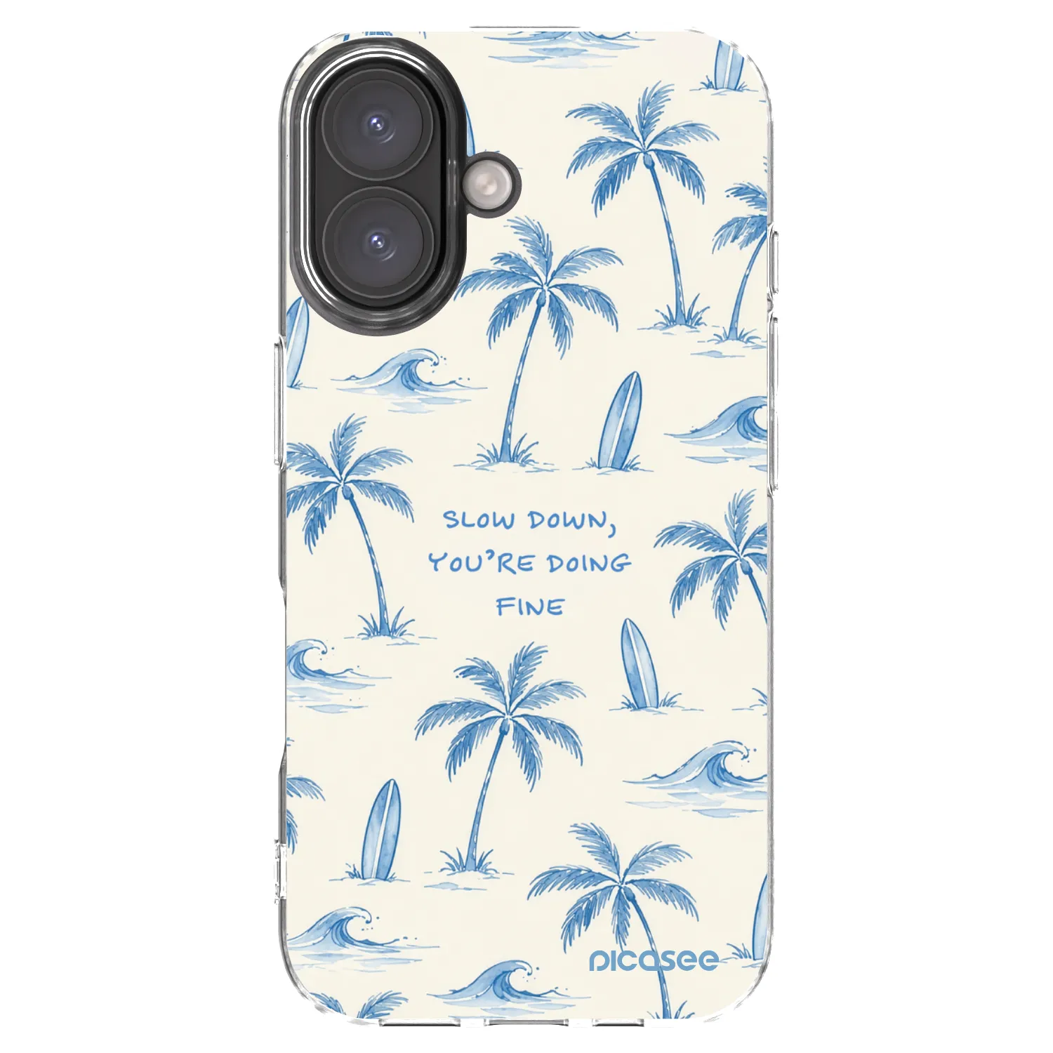 Picasee silikonski prozorni ovitek za Apple iPhone 16 - Slow Tide