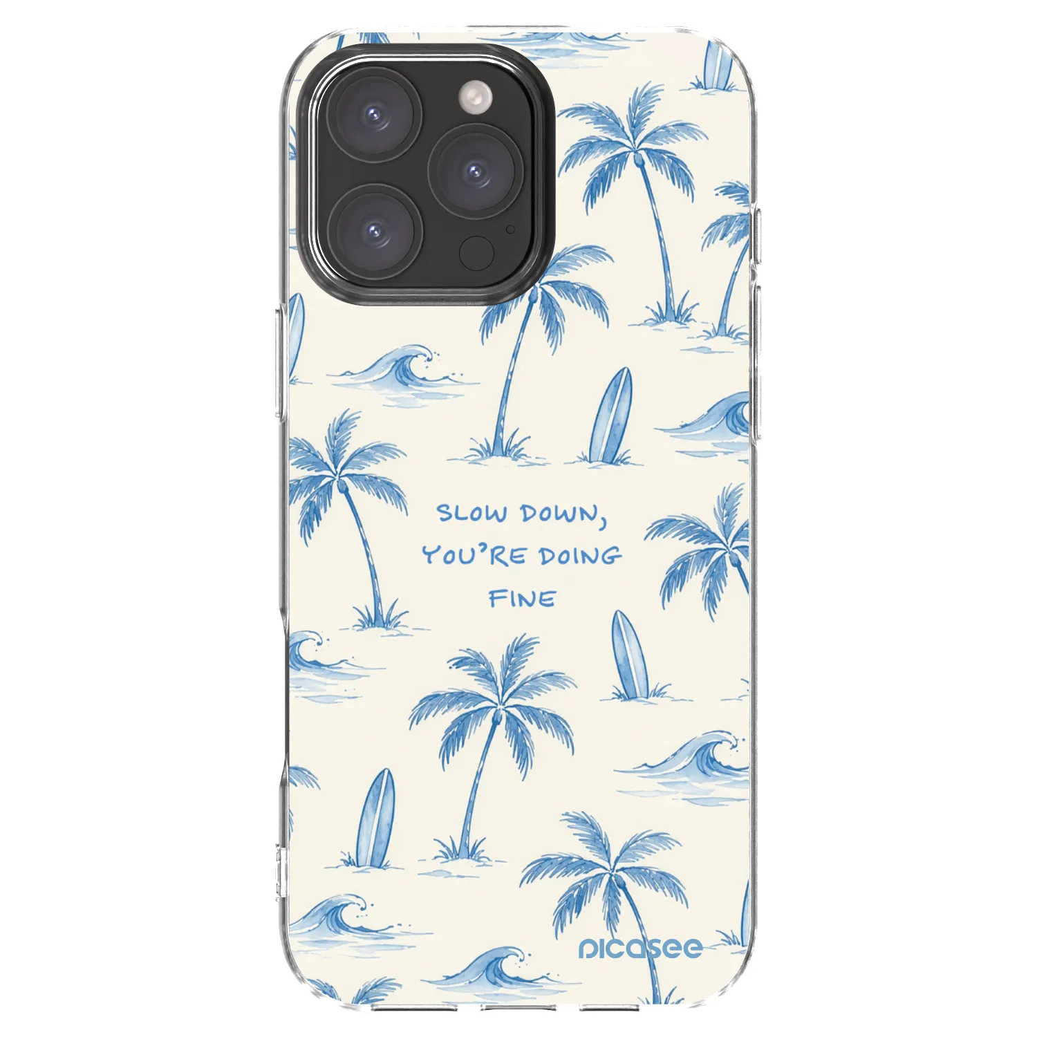 Picasee silikonski prozorni ovitek za Apple iPhone 16 Pro Max - Slow Tide