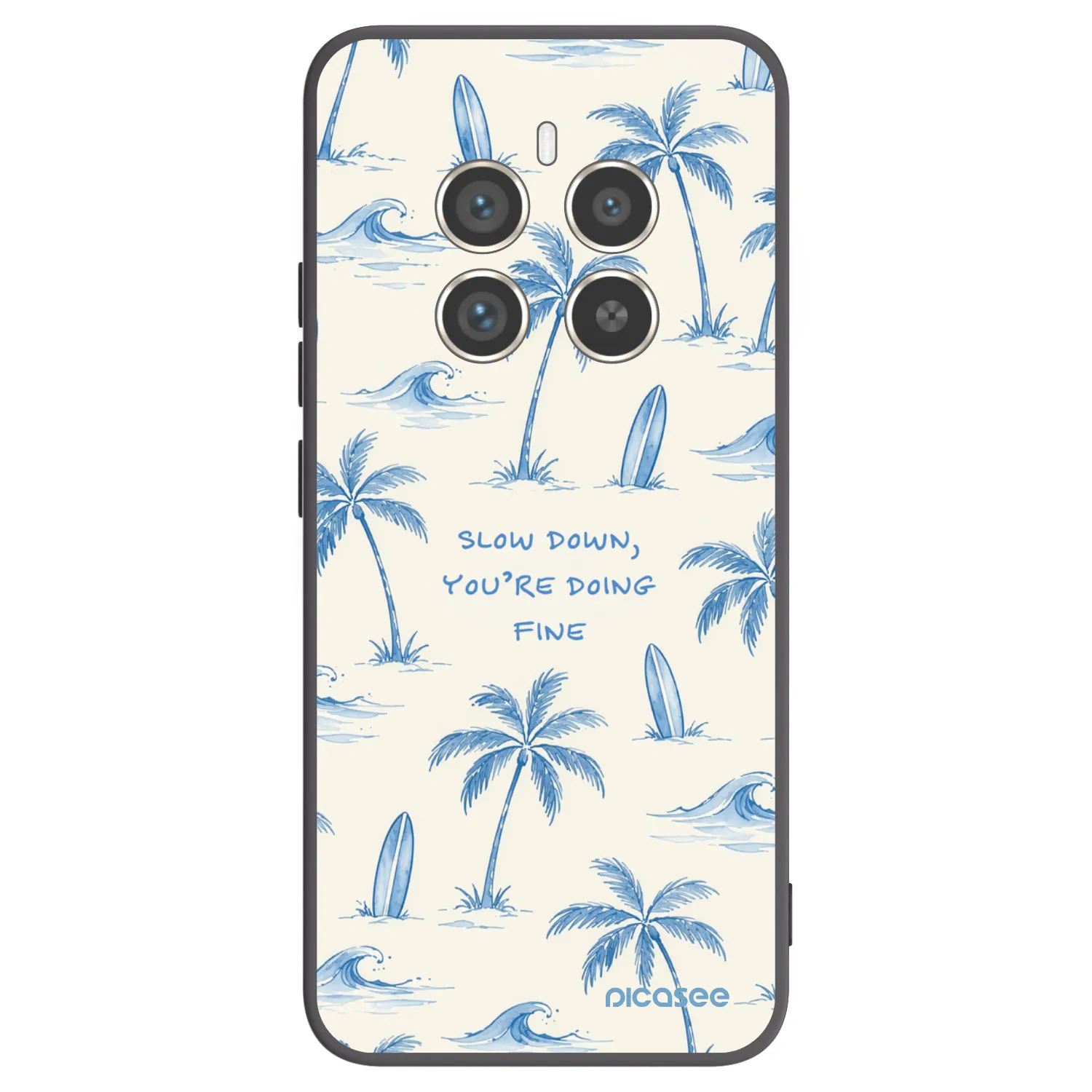 Picasee silikonski črni ovitek za Realme 12 Pro 5G - Slow Tide
