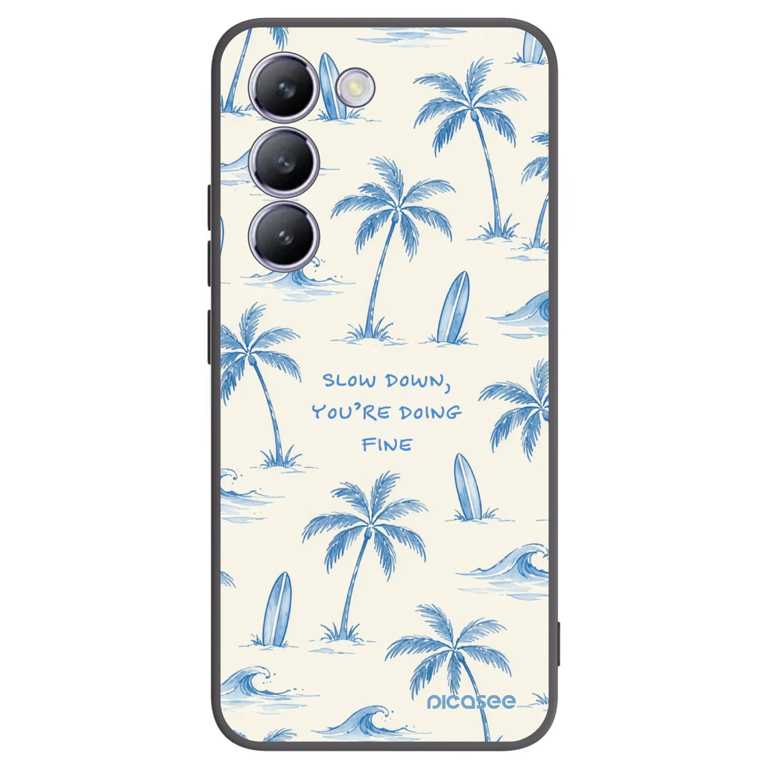 Picasee silikonski črni ovitek za Vivo V40 SE 5G - Slow Tide