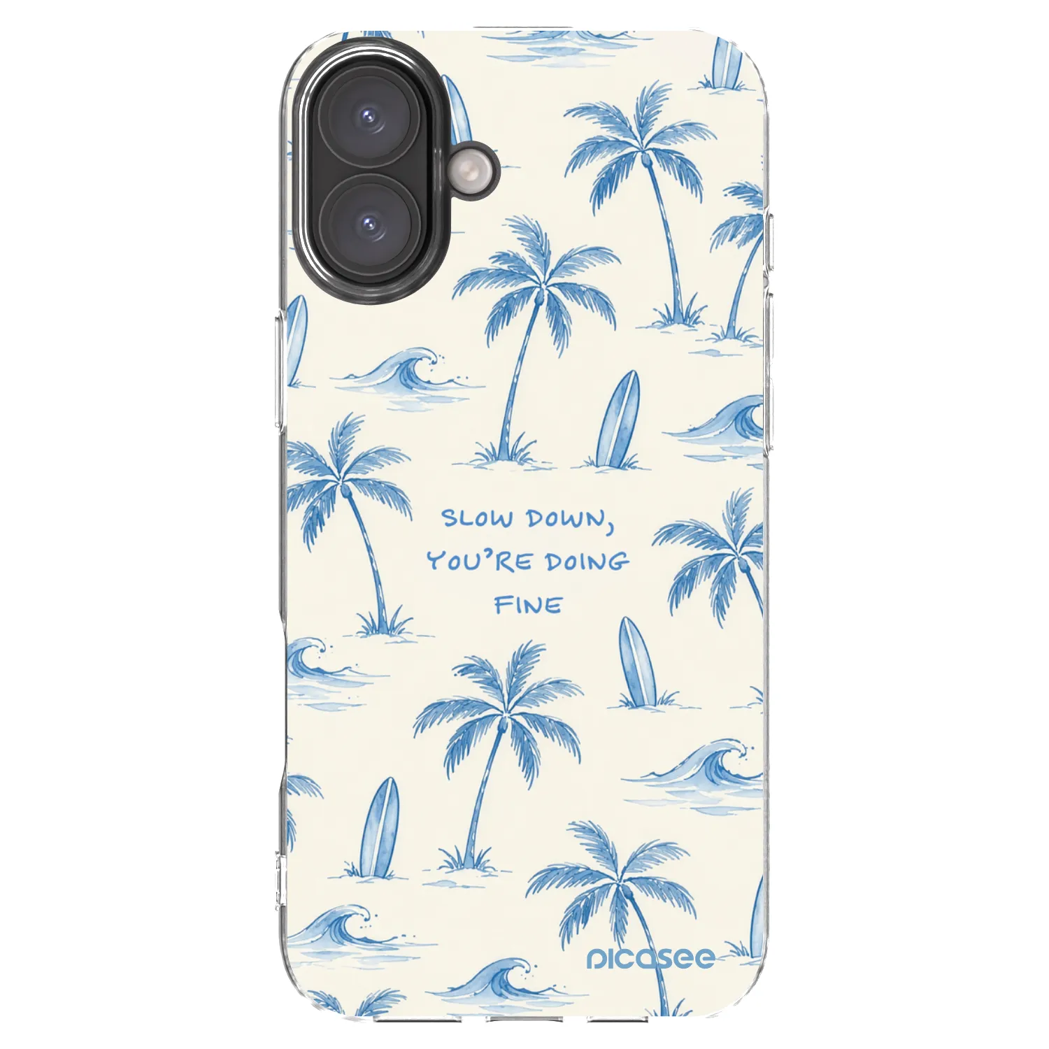 Picasee silikonski prozorni ovitek za Apple iPhone 16 Plus - Slow Tide