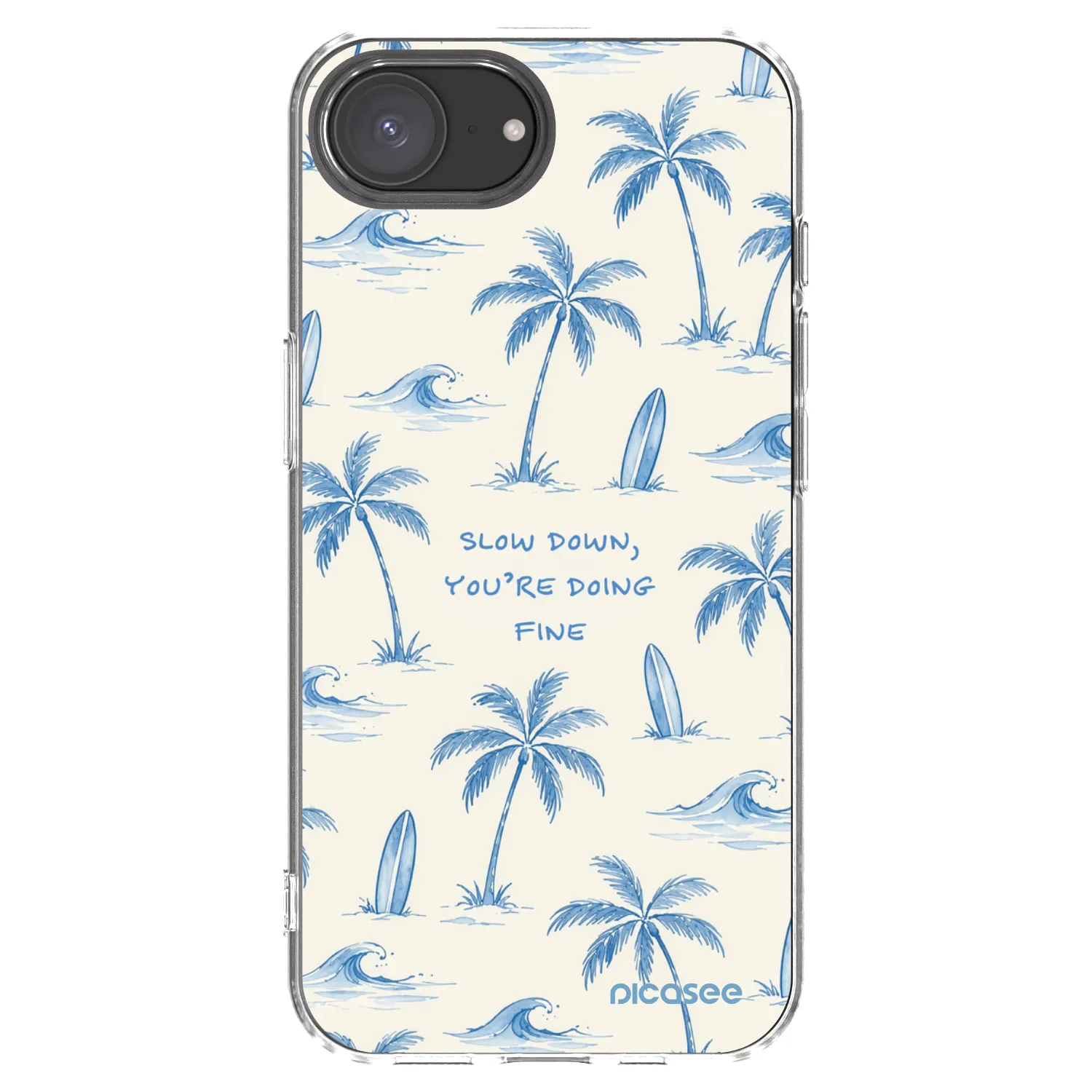 Picasee silikonski prozorni ovitek za Apple iPhone 16e - Slow Tide
