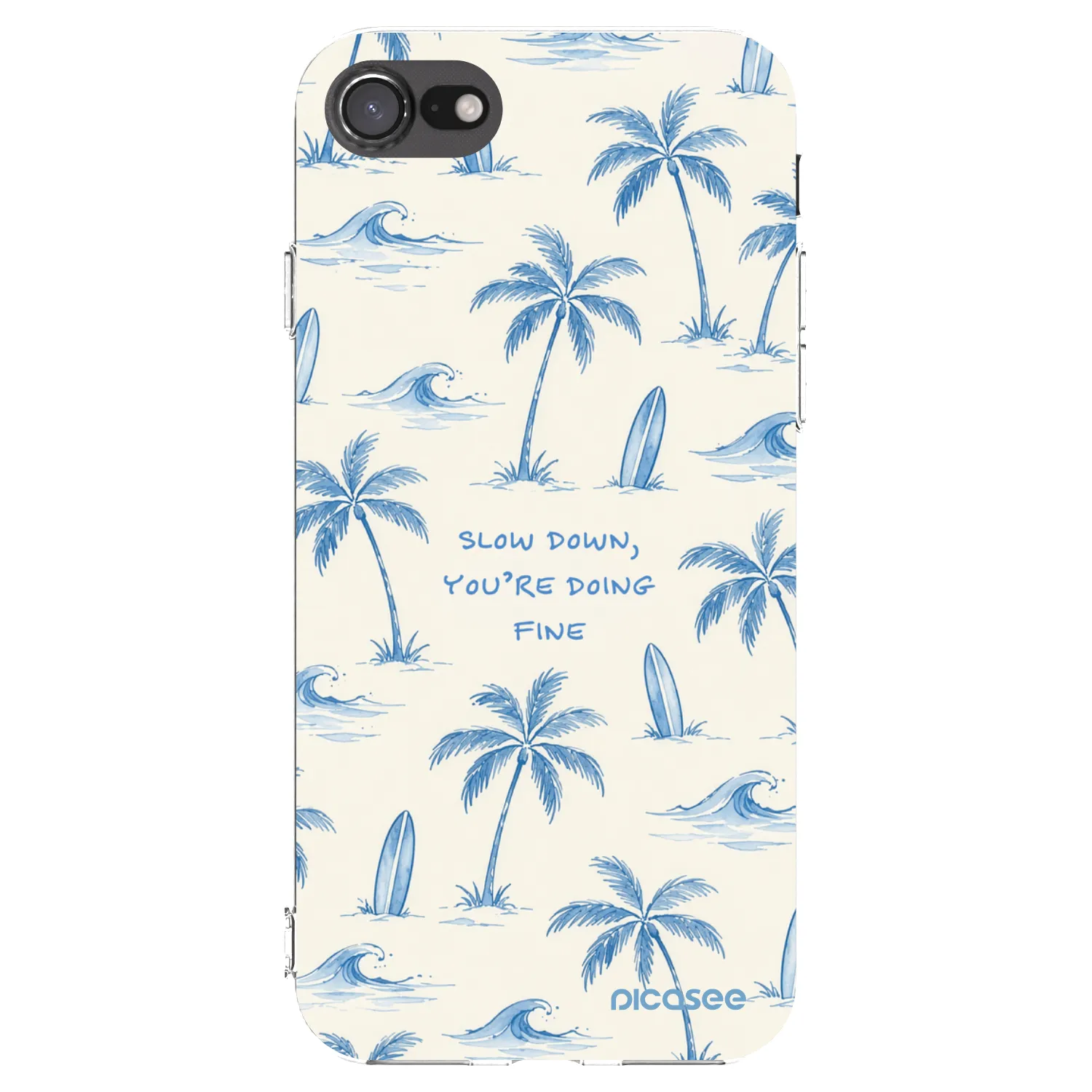 Picasee silikonski prozorni ovitek za Apple iPhone 7 - Slow Tide