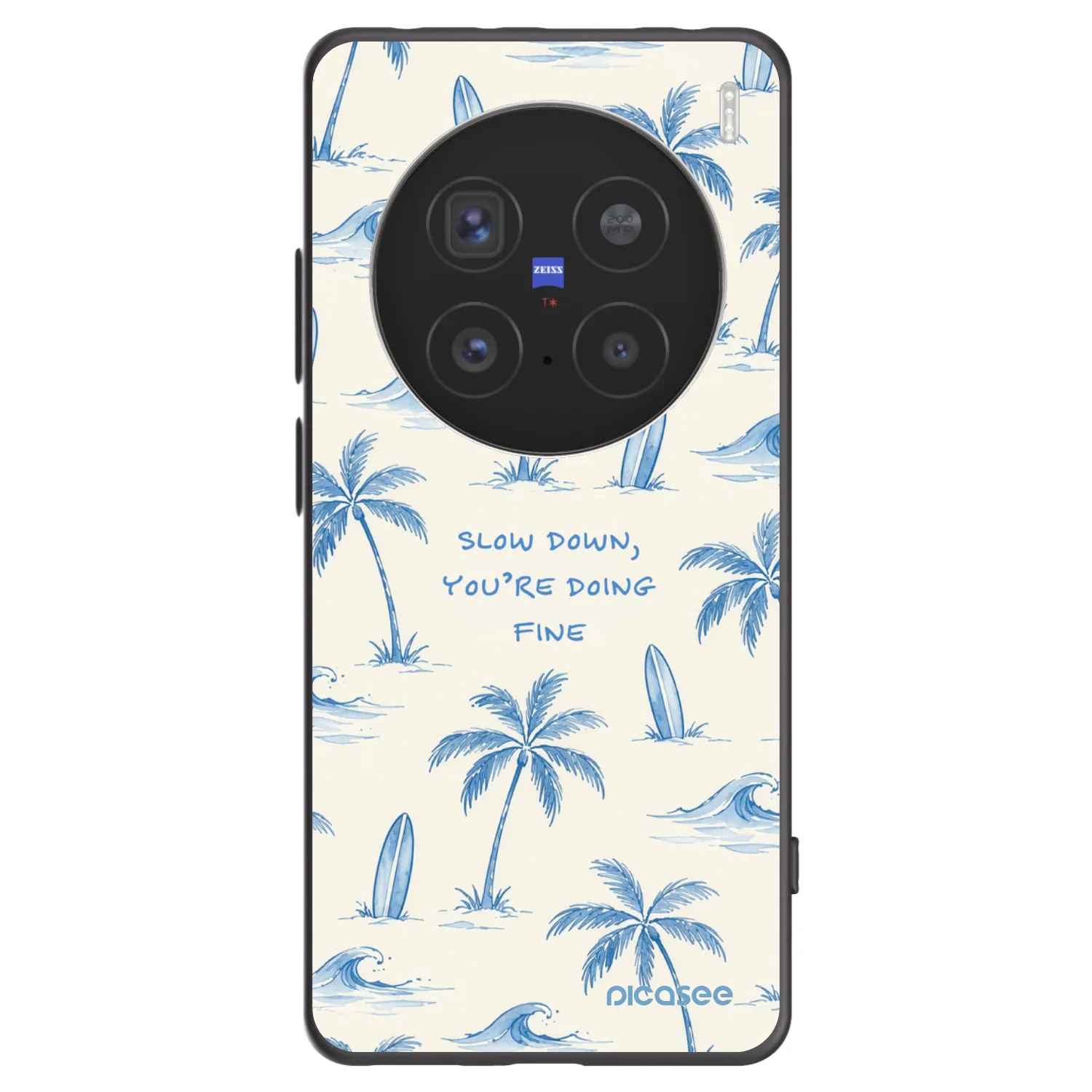 Picasee silikonski črni ovitek za Vivo X200 Pro - Slow Tide