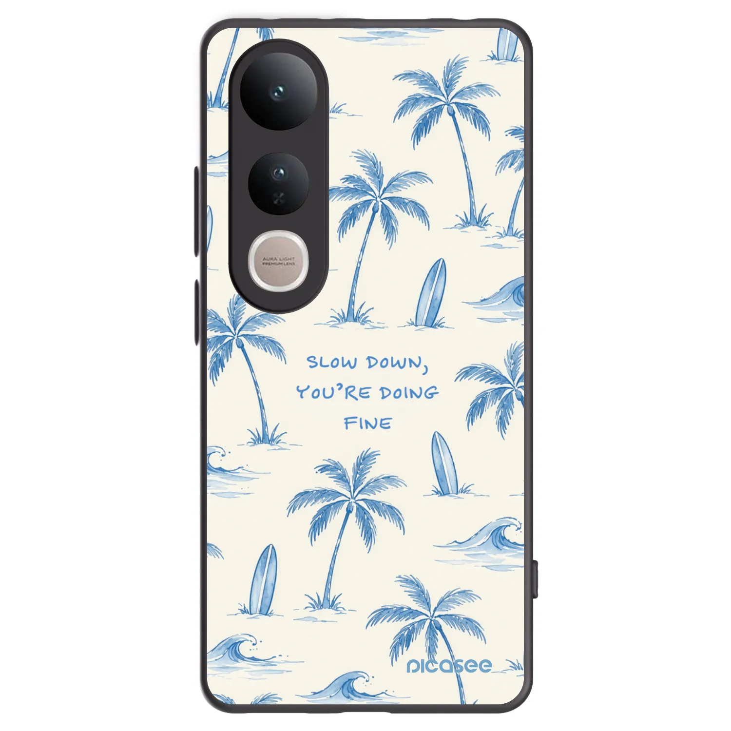 Picasee silikonski črni ovitek za Vivo V50 Lite 5G - Slow Tide