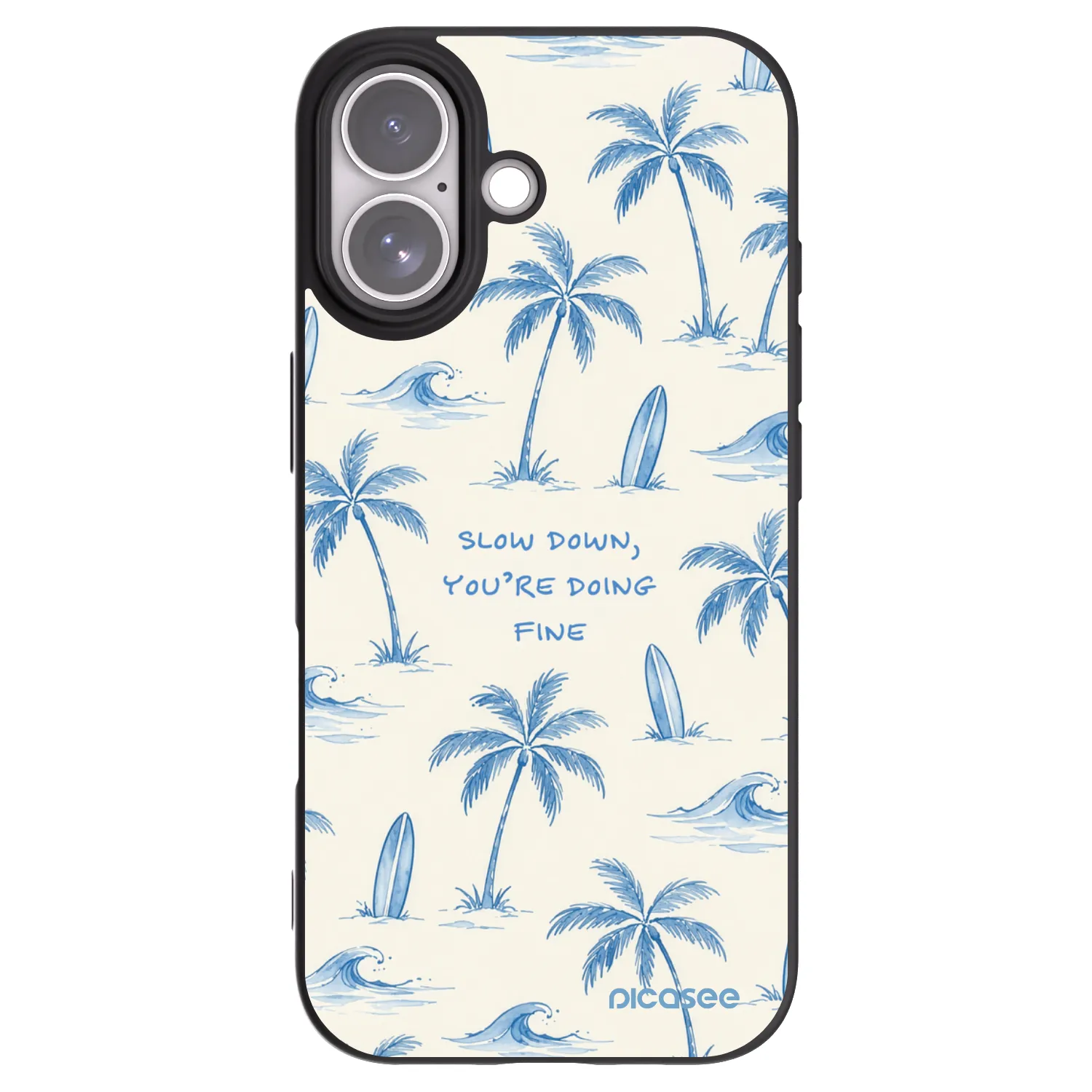 Picasee silikonski črni ovitek za Apple iPhone 17 - Slow Tide