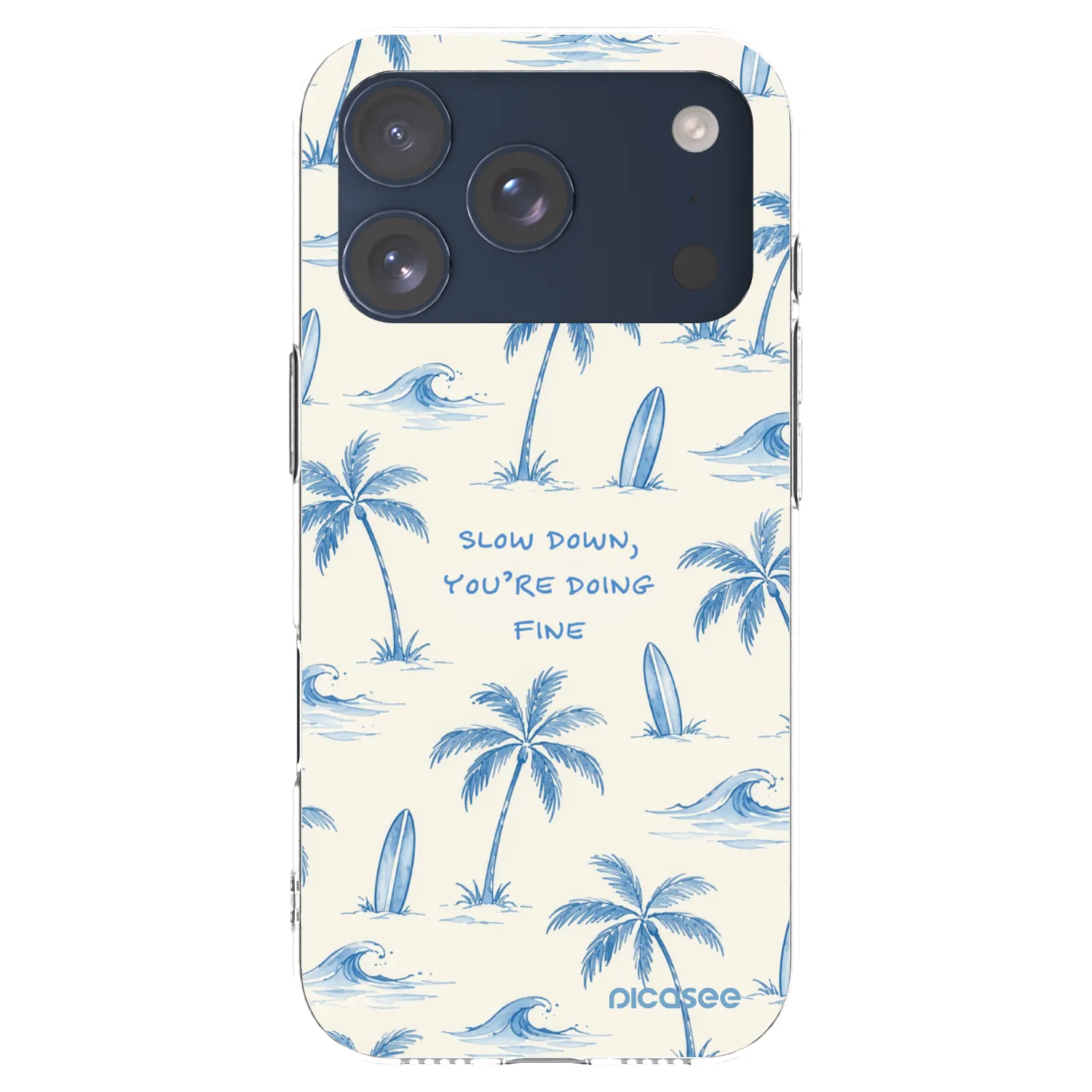 Picasee silikonski prozorni ovitek za Apple iPhone 17 Pro - Slow Tide