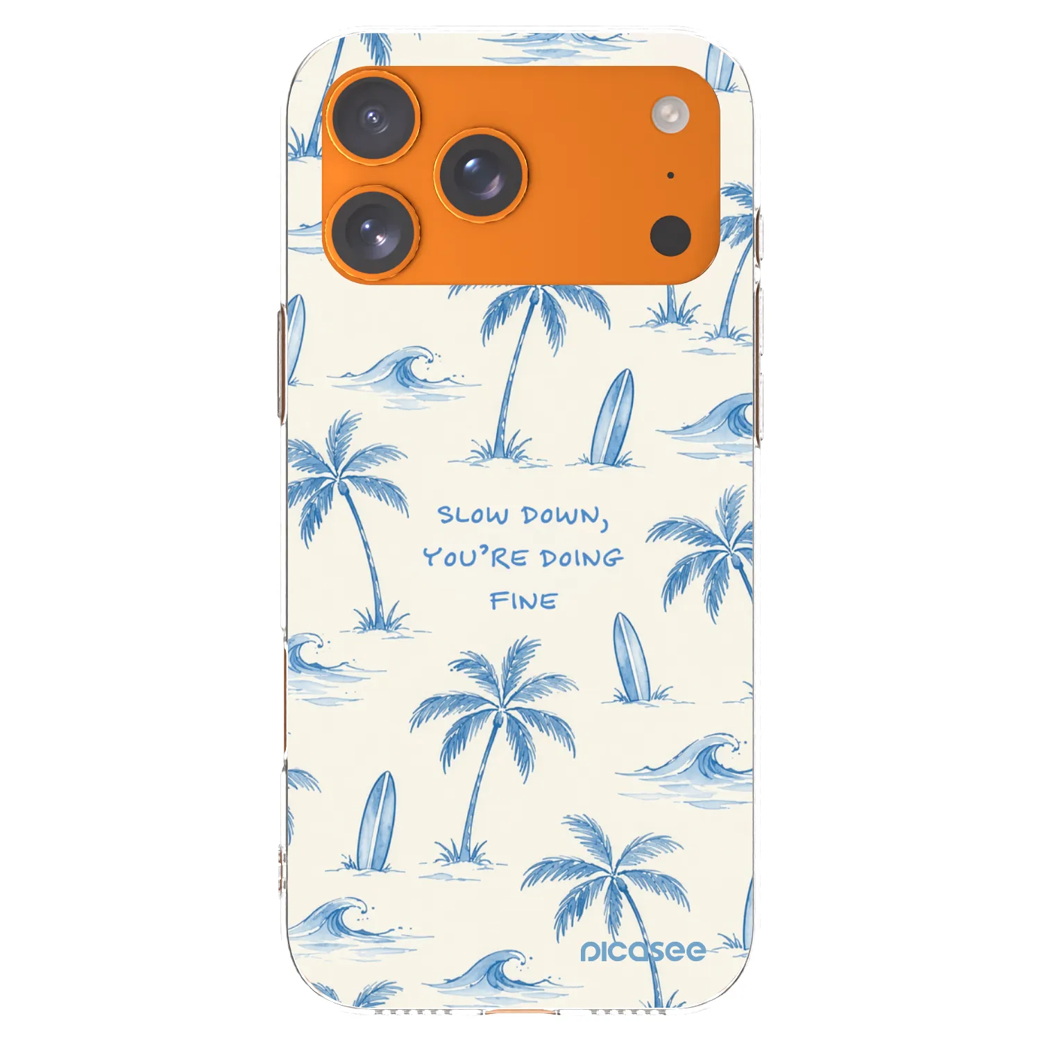 Picasee silikonski prozorni ovitek za Apple iPhone 17 Pro Max - Slow Tide