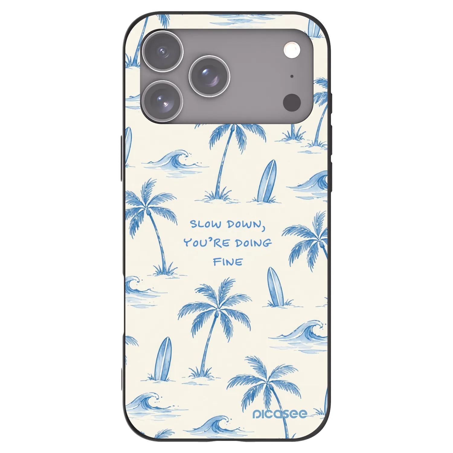Picasee silikonski črni ovitek za Apple iPhone 17 Pro Max - Slow Tide