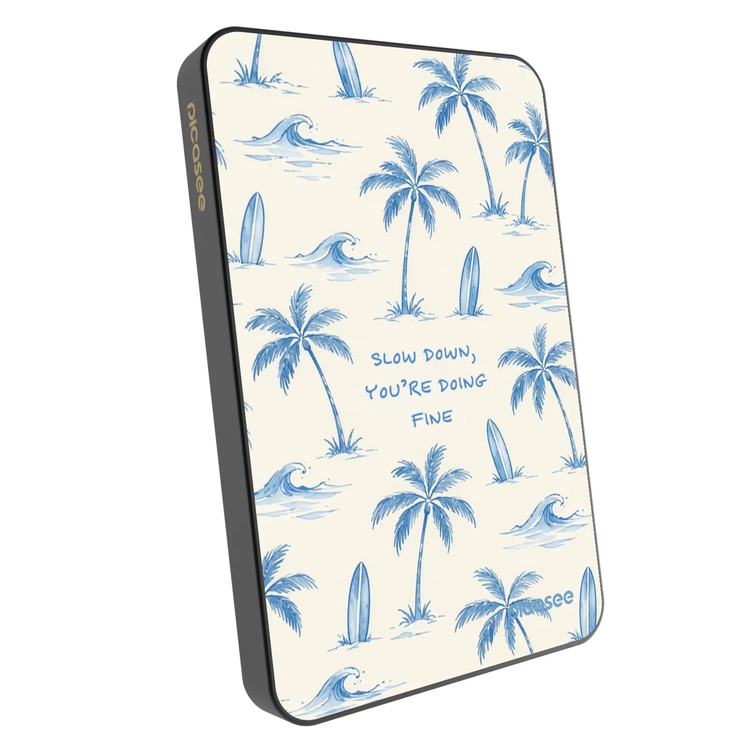 Picasee Prenosna baterija z MagSafe 5 000 mAh Siva - Slow Tide