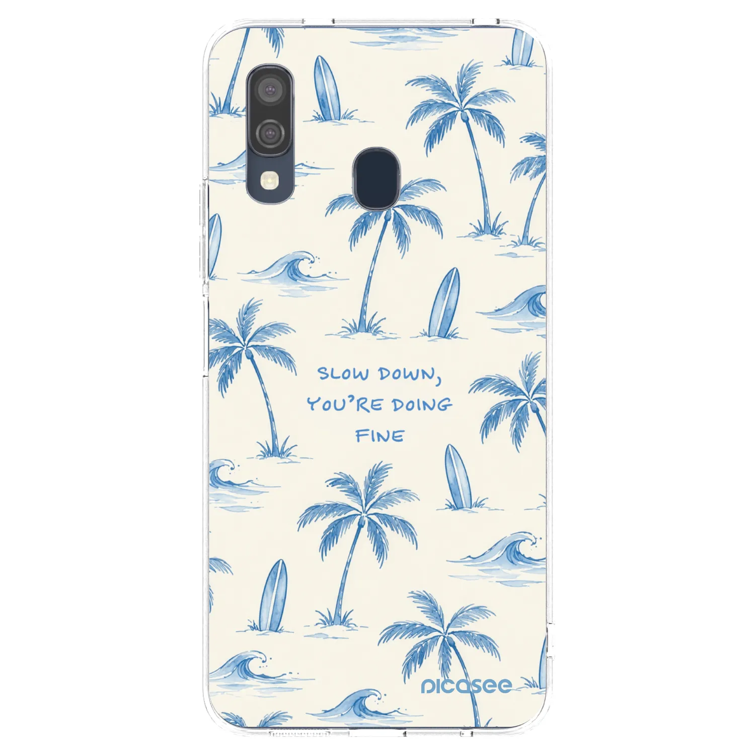 Picasee silikonski prozorni ovitek za Samsung Galaxy A40 A405F - Slow Tide