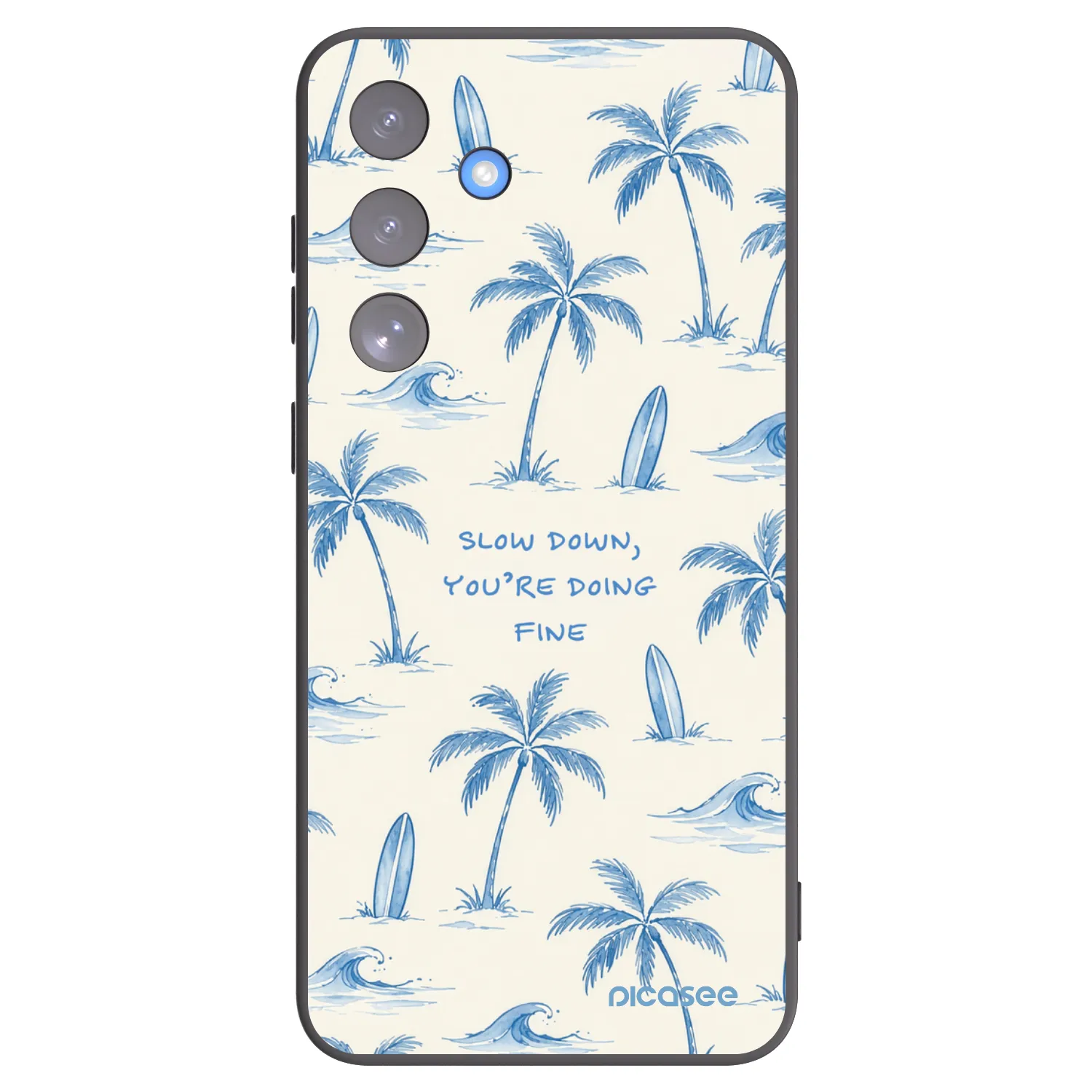 Picasee silikonski črni ovitek za Samsung Galaxy S25 FE 5G - Slow Tide