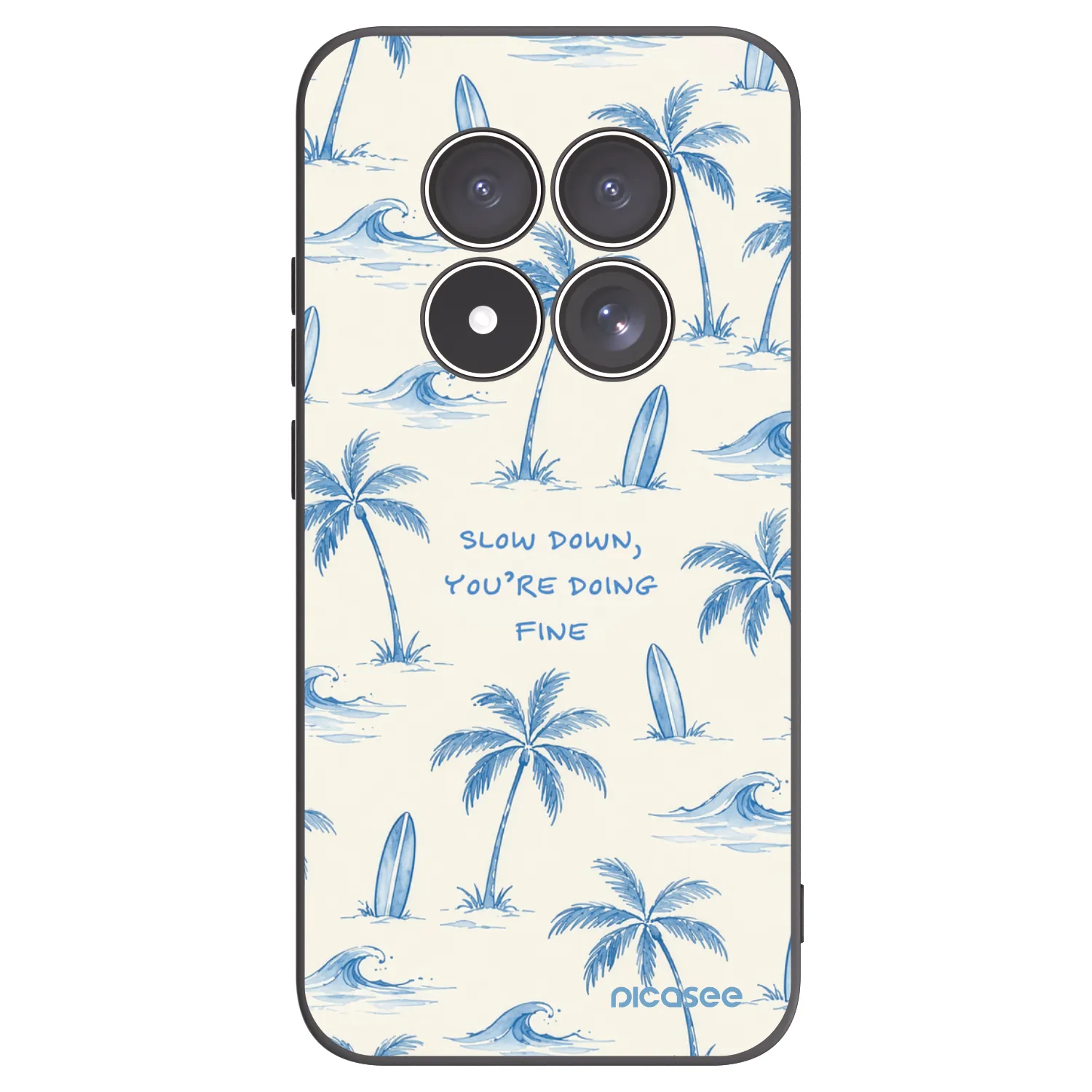 Picasee silikonski črni ovitek za Xiaomi Redmi Note 15 Pro 5G - Slow Tide