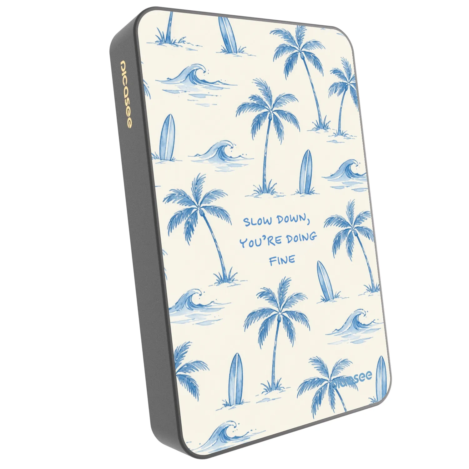 Picasee Prenosna baterija z MagSafe 10 000 mAh Siva - Slow Tide
