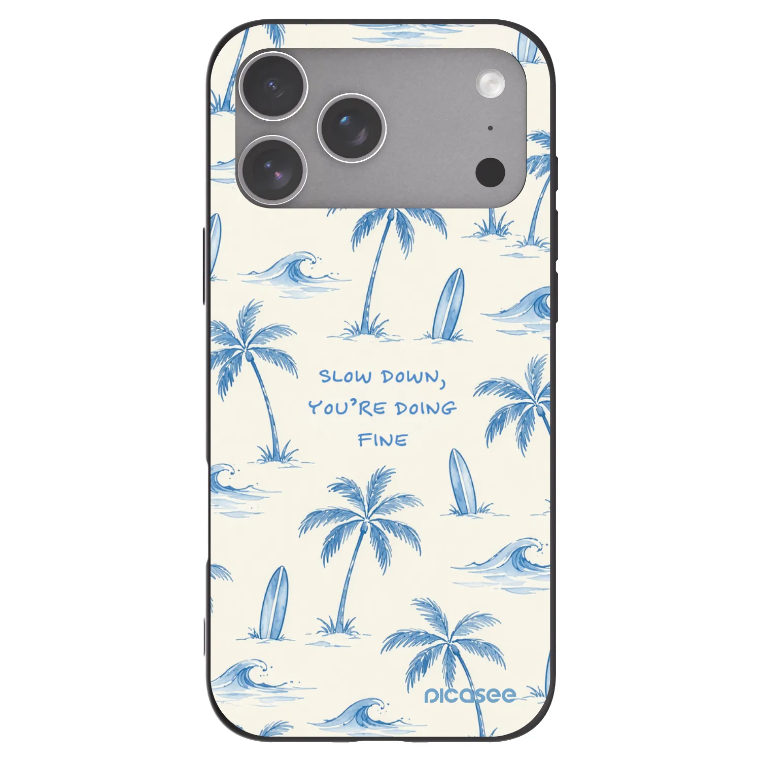 Picasee silikonski črni ovitek za Apple iPhone 18 Pro Max - Slow Tide