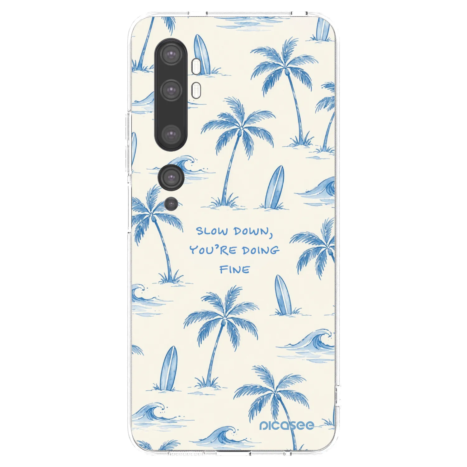 Picasee silikonski prozorni ovitek za Xiaomi Mi Note 10 (Pro) - Slow Tide