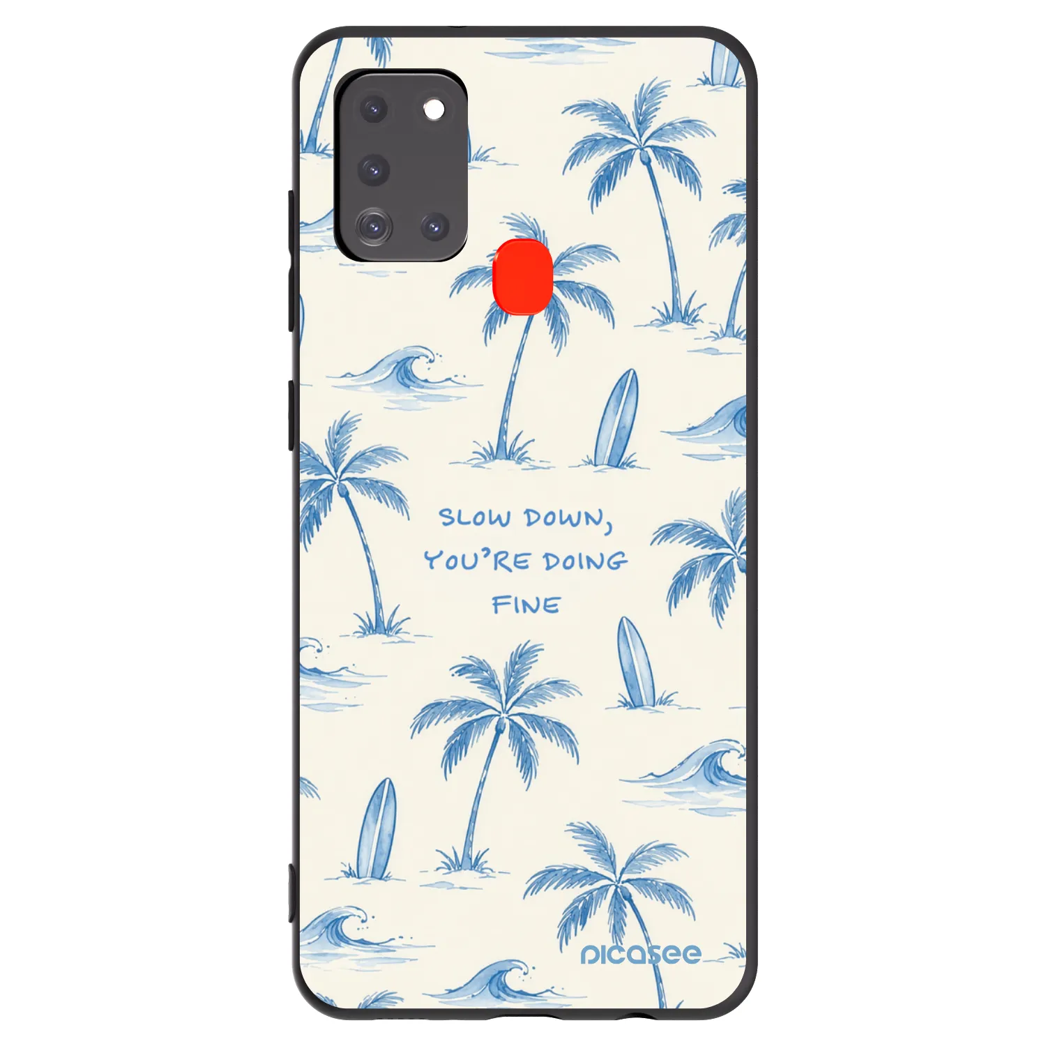 Picasee silikonski črni ovitek za Samsung Galaxy A21s - Slow Tide