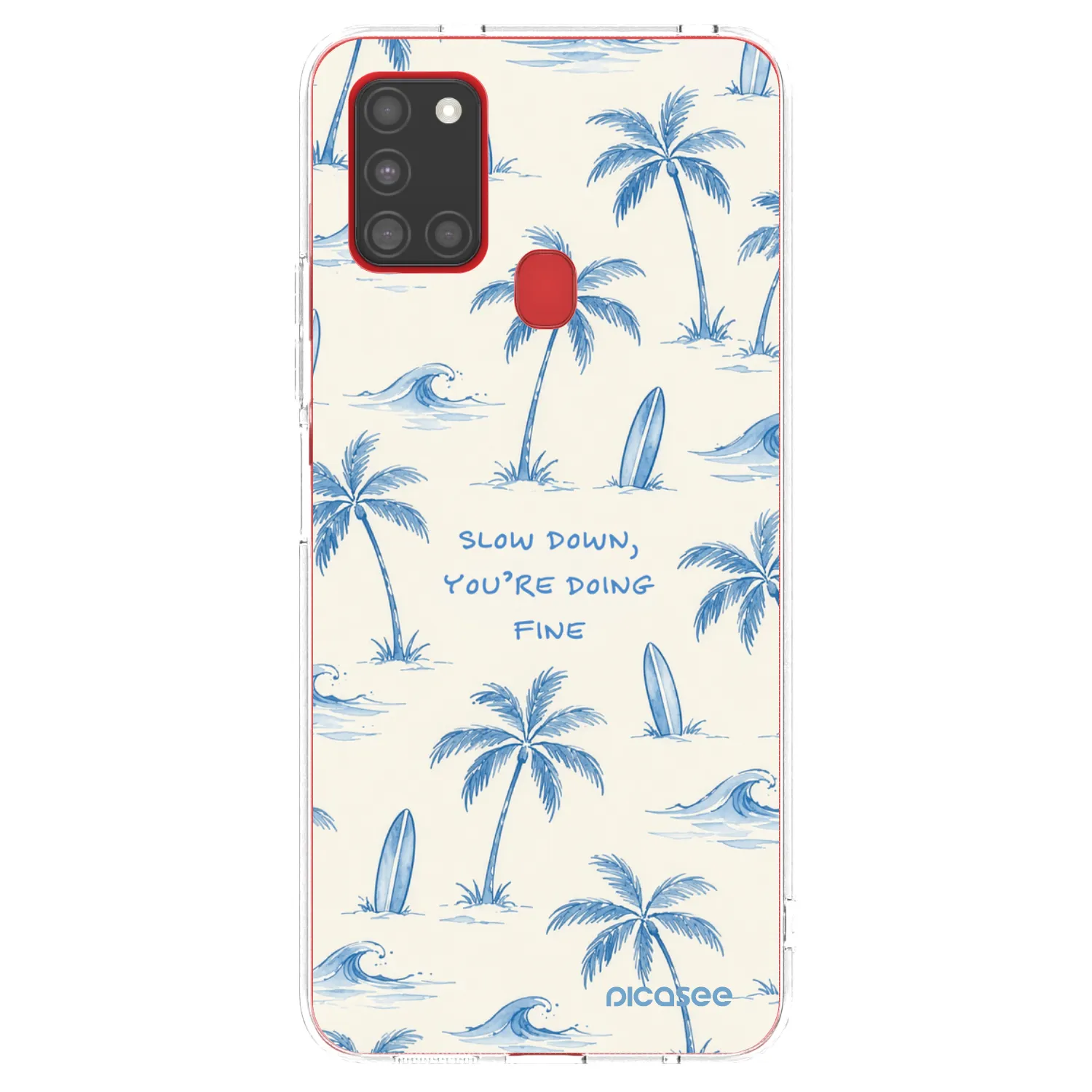 Picasee silikonski prozorni ovitek za Samsung Galaxy A21s - Slow Tide