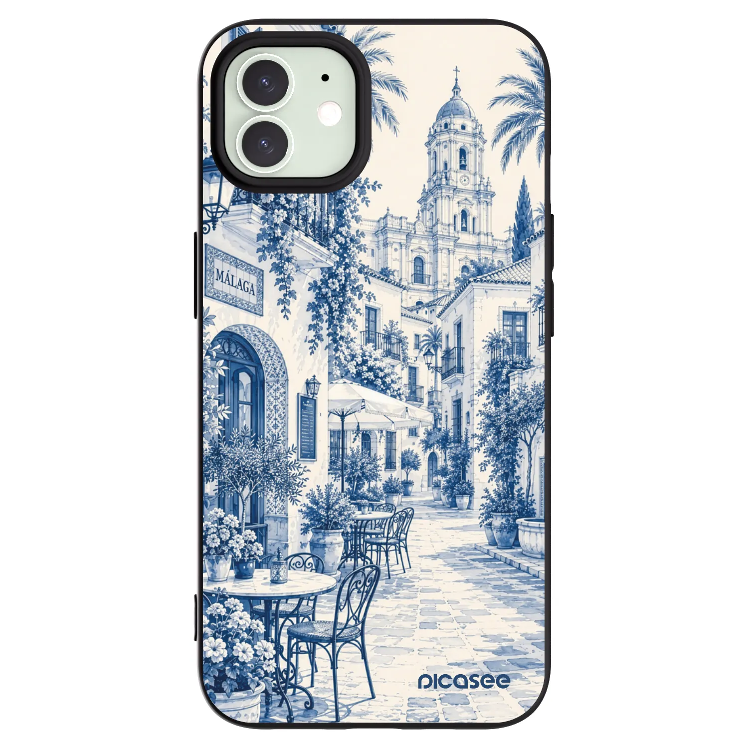 Picasee silikonski črni ovitek za Apple iPhone 12 - Calle Azul