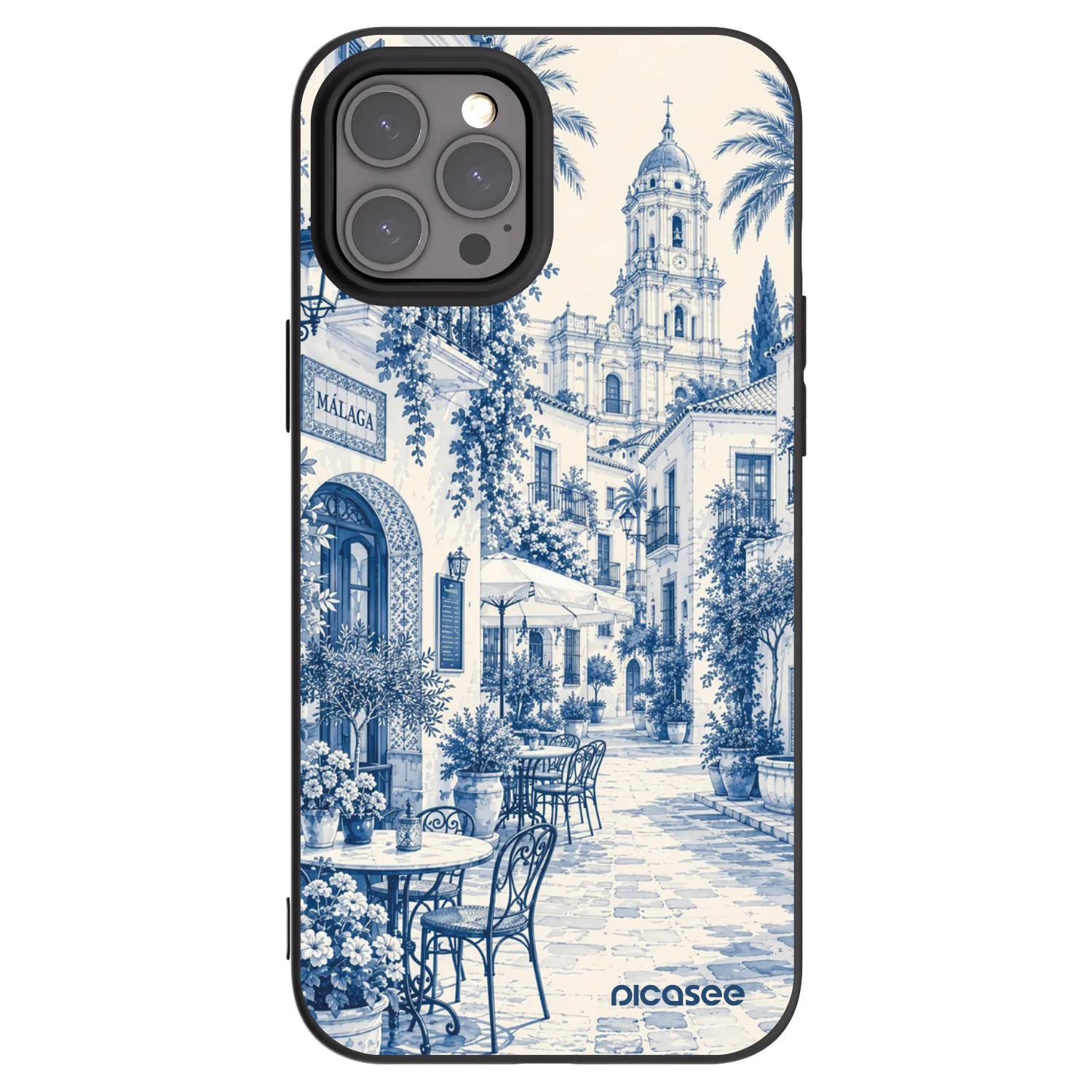 Picasee silikonski črni ovitek za Apple iPhone 12 Pro Max - Calle Azul