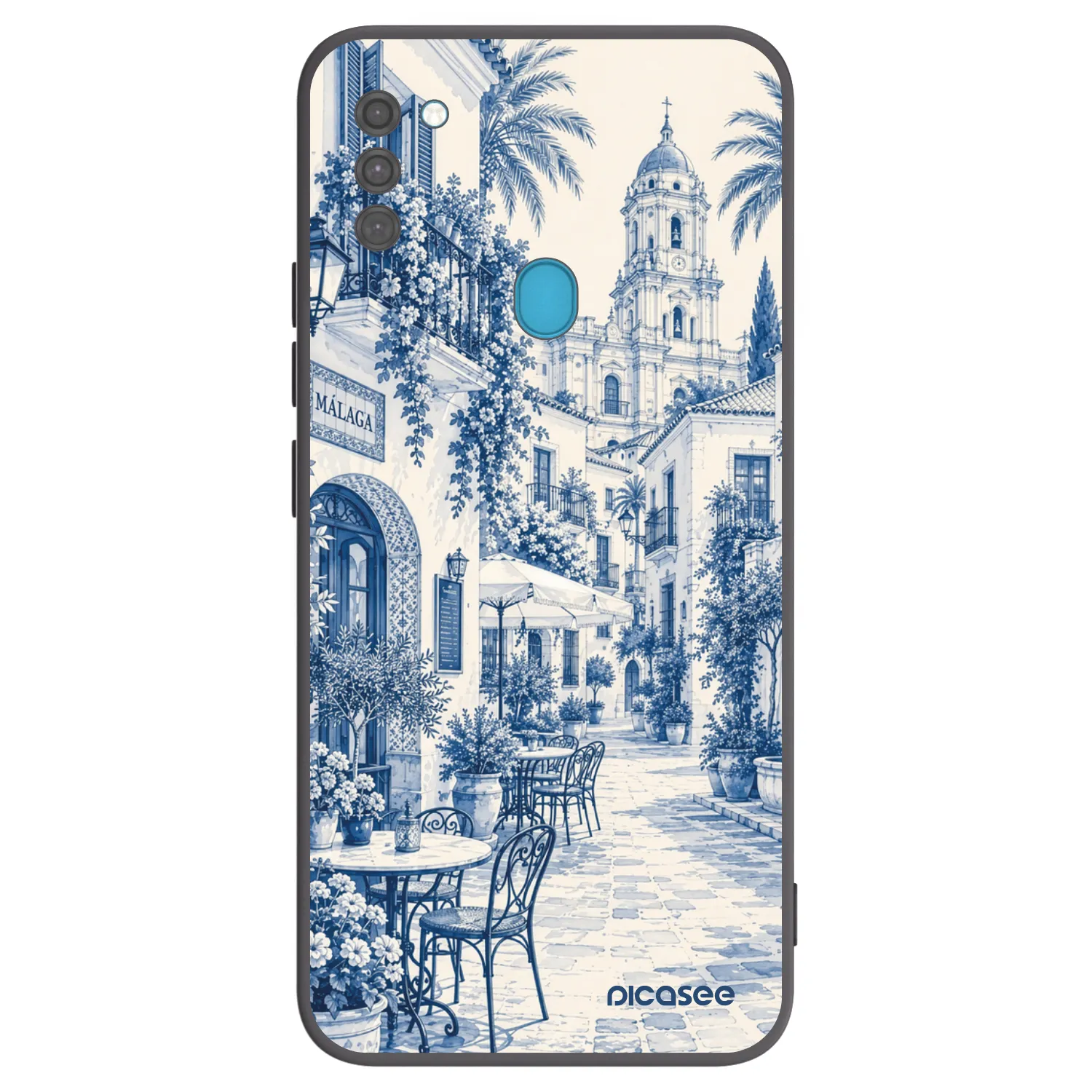 Picasee silikonski črni ovitek za Samsung Galaxy M11 - Calle Azul