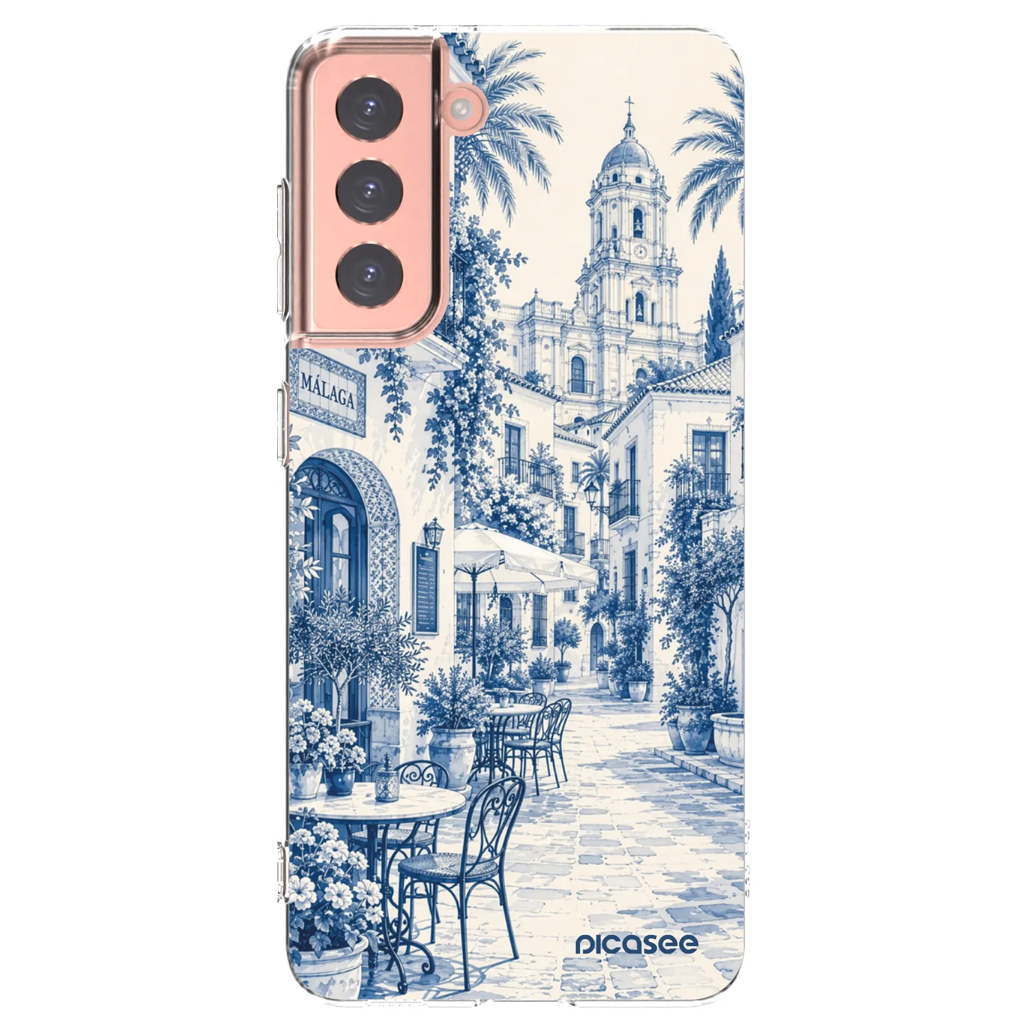 Picasee silikonski prozorni ovitek za Samsung Galaxy S21 5G G991B - Calle Azul
