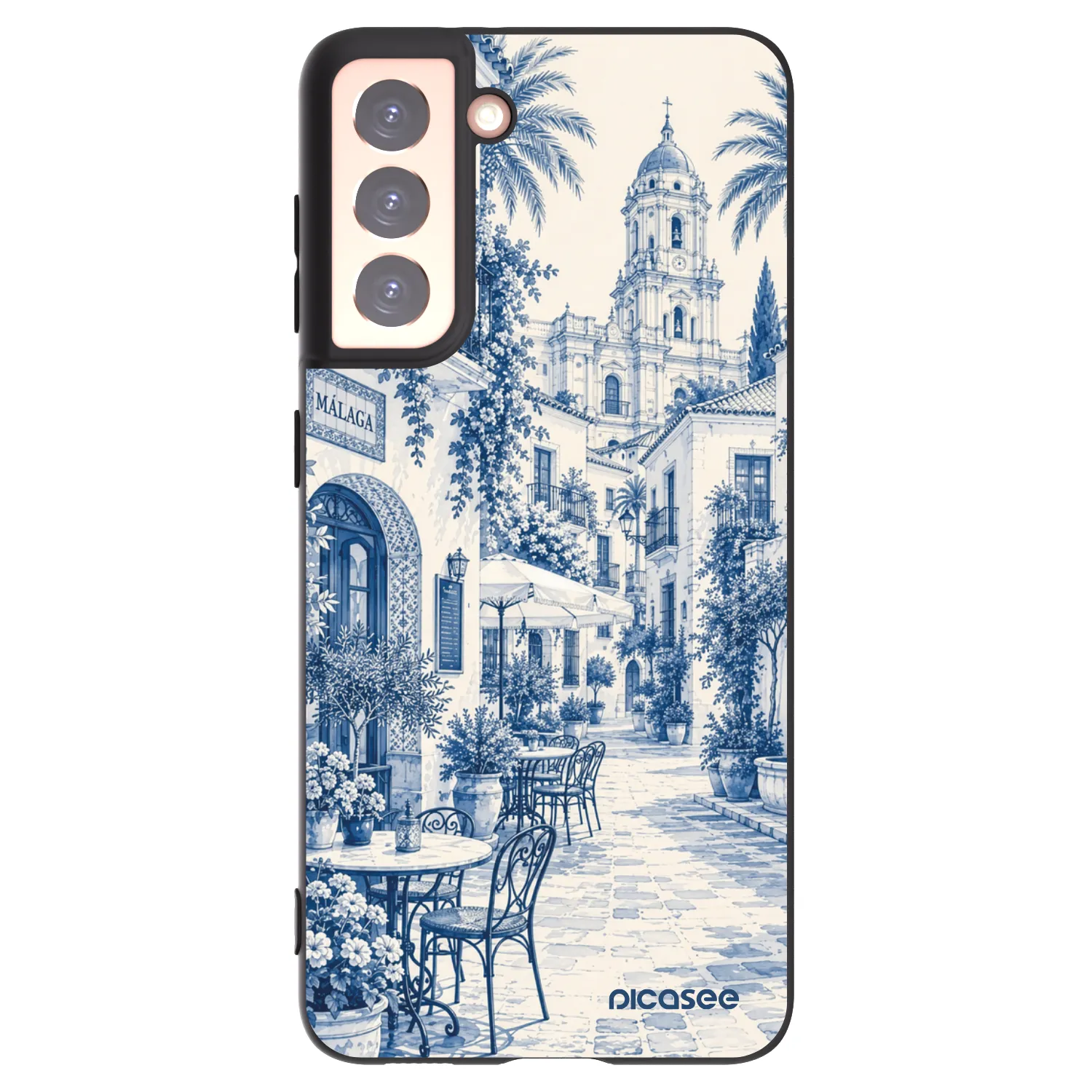 Picasee silikonski črni ovitek za Samsung Galaxy S21 5G G991B - Calle Azul