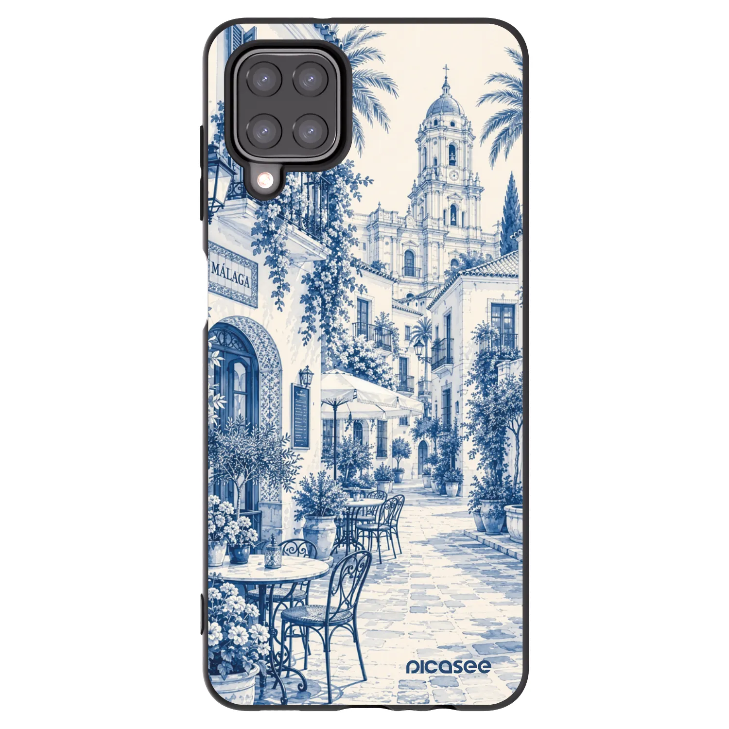 Picasee silikonski črni ovitek za Samsung Galaxy A12 A125F - Calle Azul
