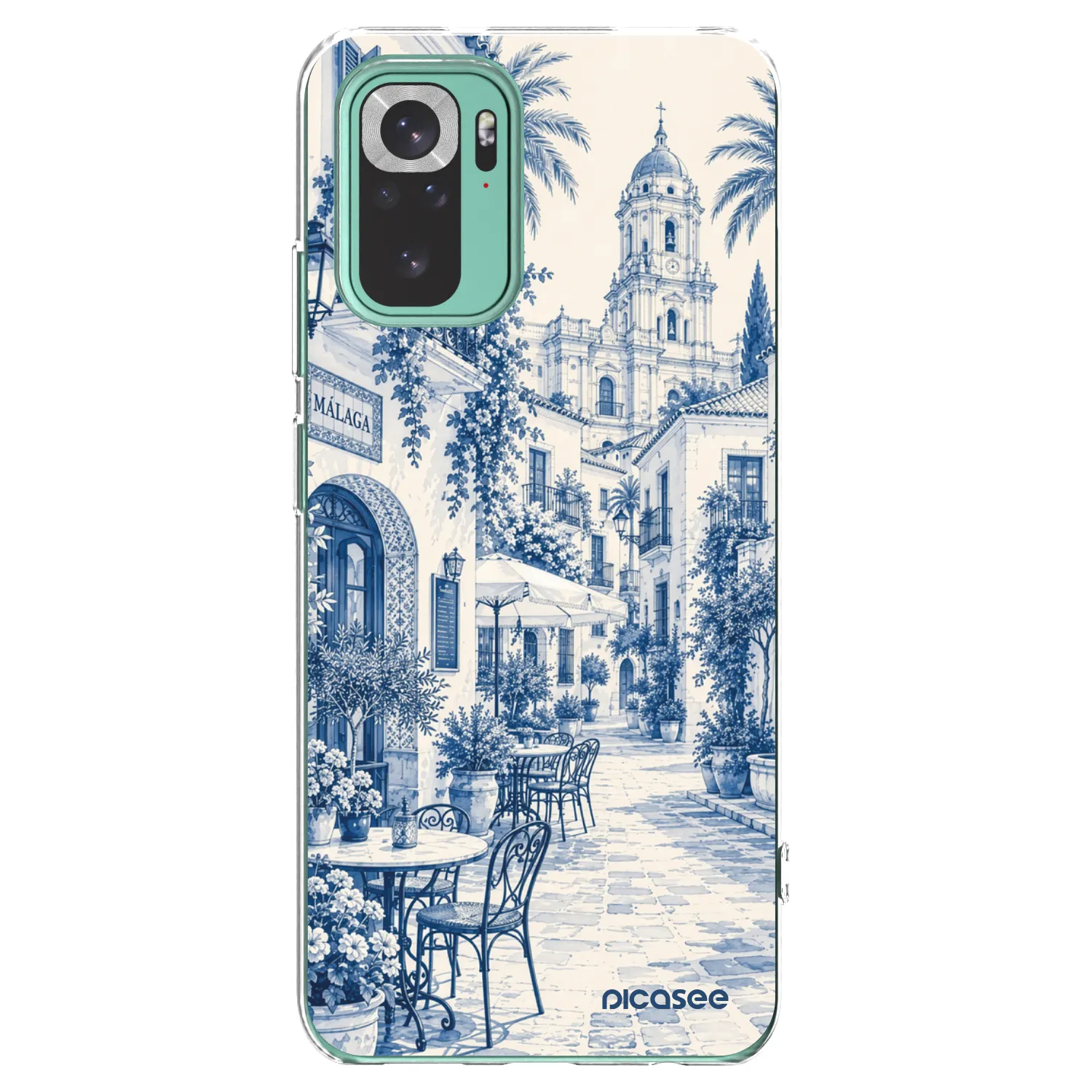 Picasee silikonski prozorni ovitek za Xiaomi Redmi Note 10 Pro - Calle Azul