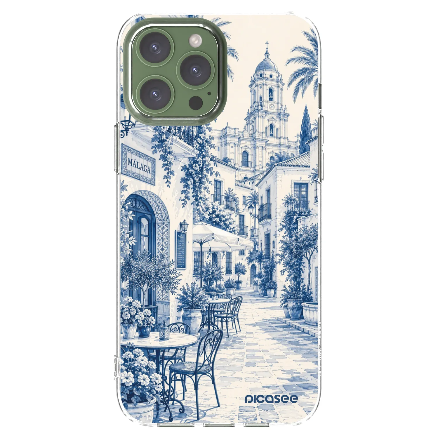 Picasee silikonski prozorni ovitek za Apple iPhone 13 Pro Max - Calle Azul