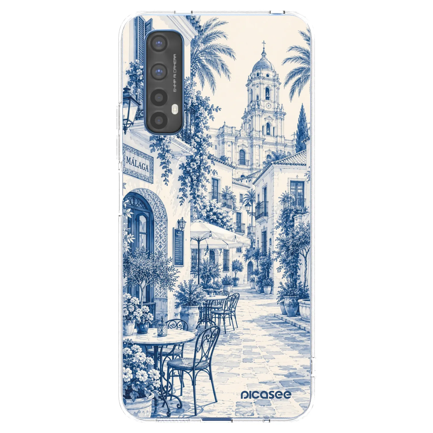 Picasee silikonski prozorni ovitek za Realme 7 - Calle Azul