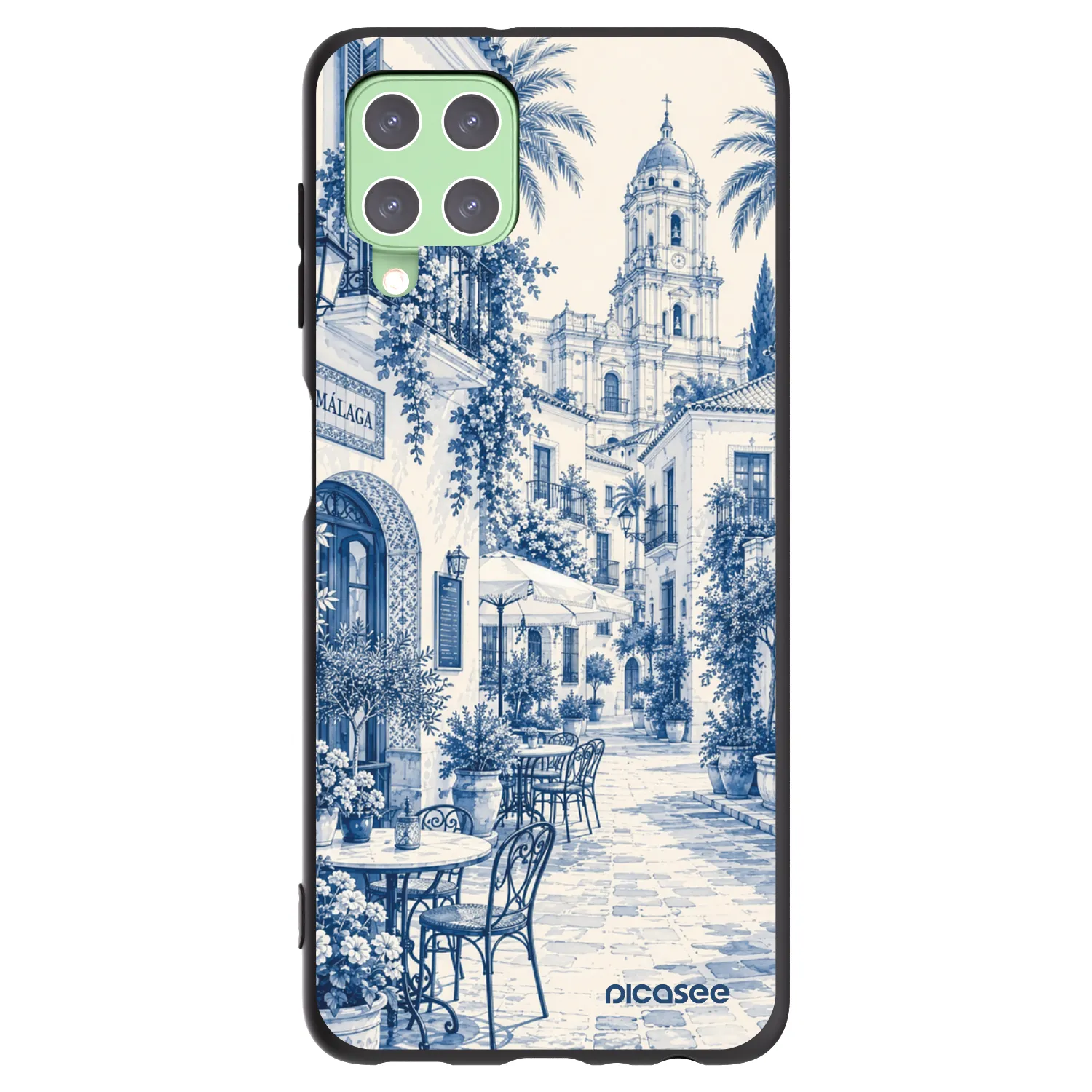 Picasee silikonski črni ovitek za Samsung Galaxy A22 A225F 4G - Calle Azul