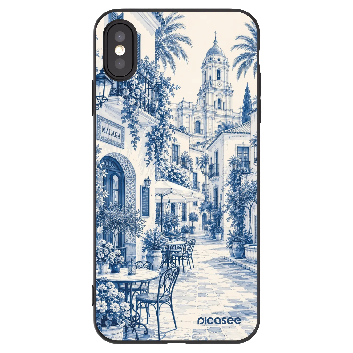 Picasee silikonski črni ovitek za Apple iPhone XS Max - Calle Azul