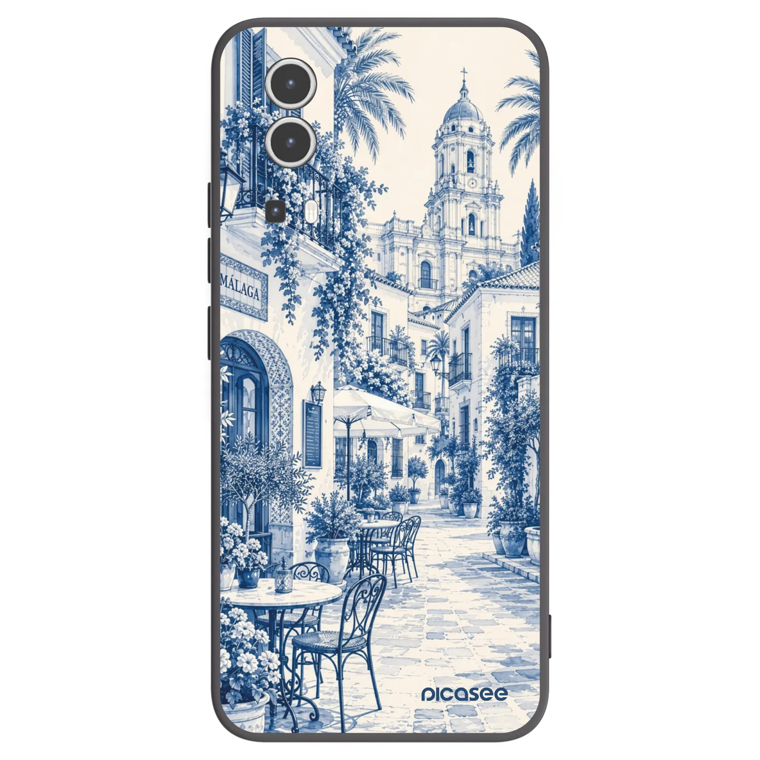 Picasee silikonski črni ovitek za Vivo Y72 5G - Calle Azul