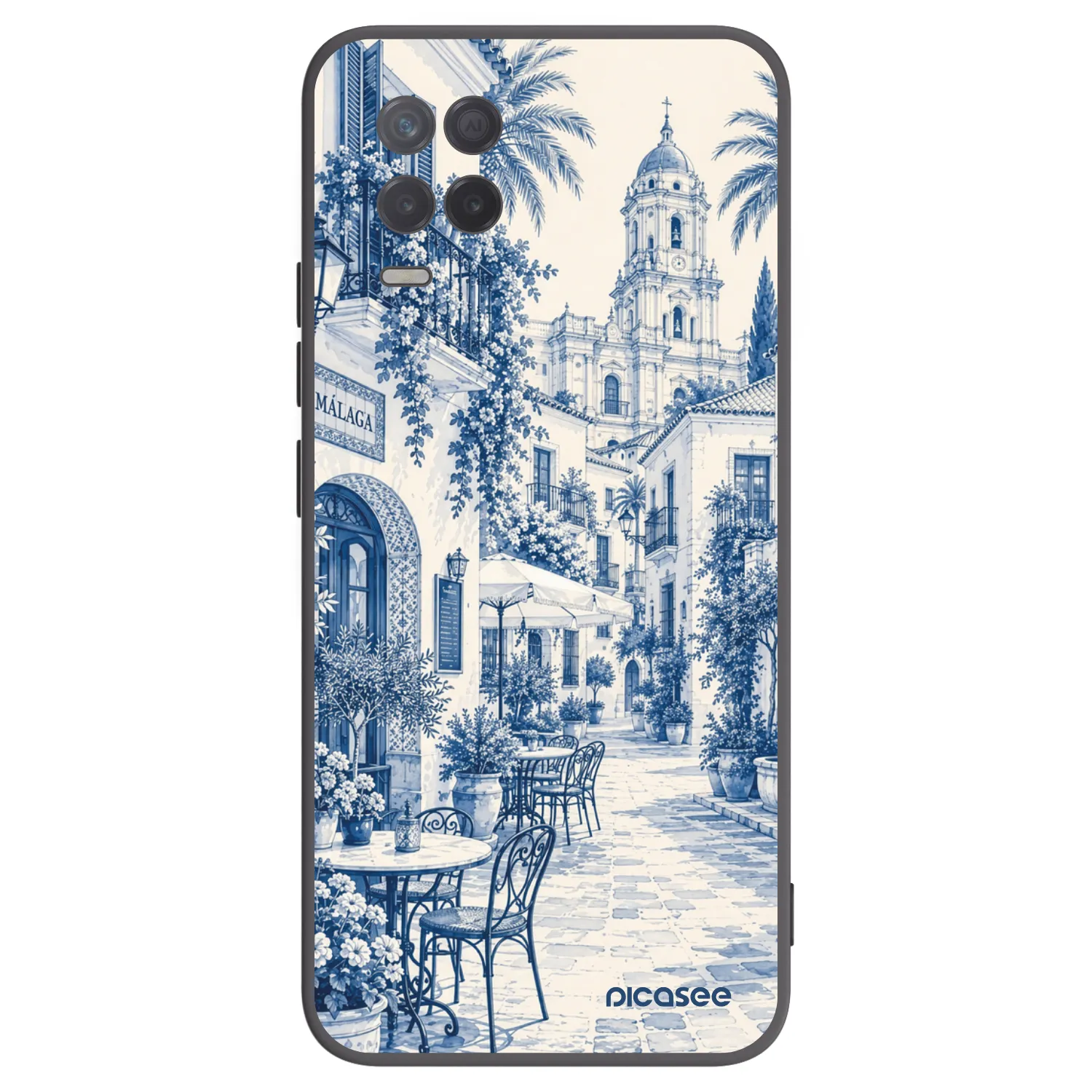 Picasee silikonski črni ovitek za Realme 8 5G - Calle Azul