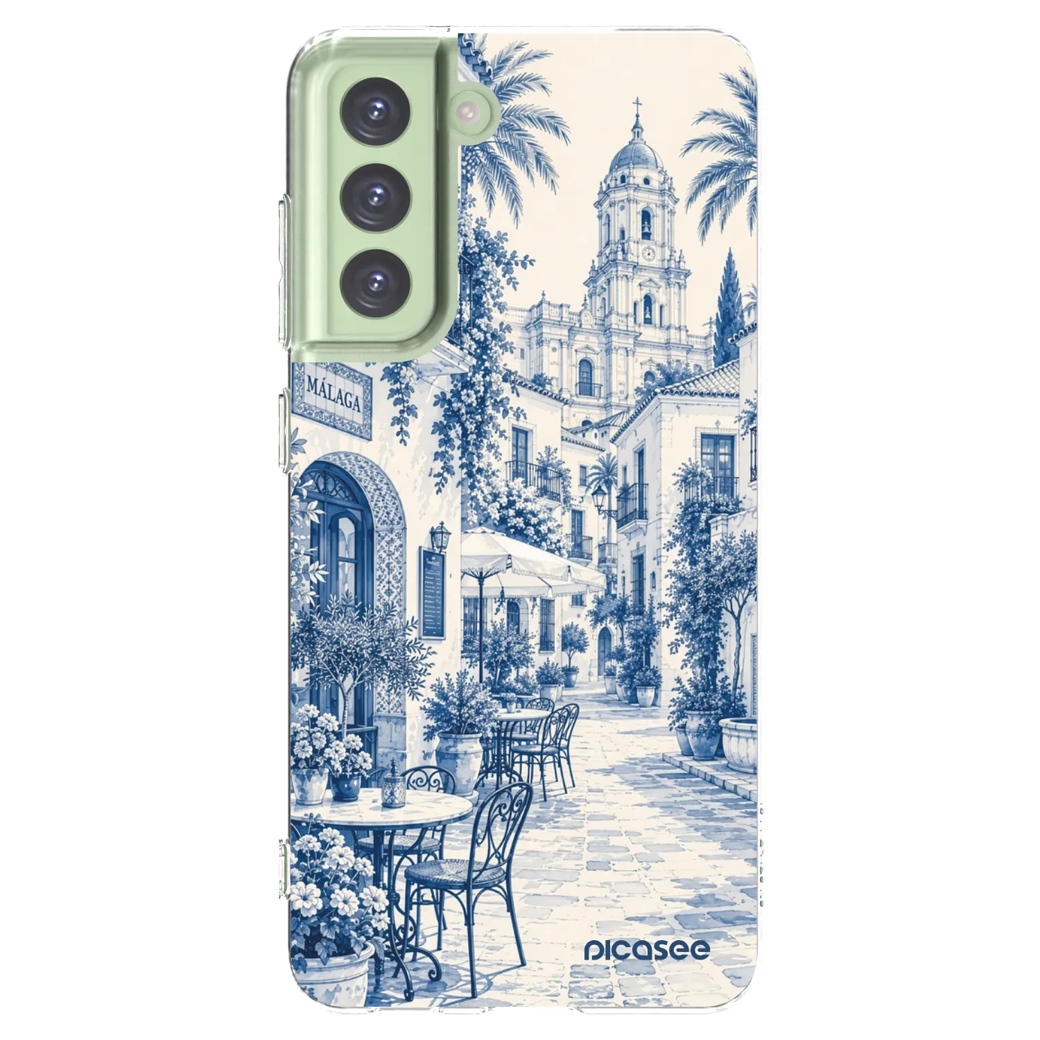 Picasee silikonski prozorni ovitek za Samsung Galaxy S21 FE 5G - Calle Azul