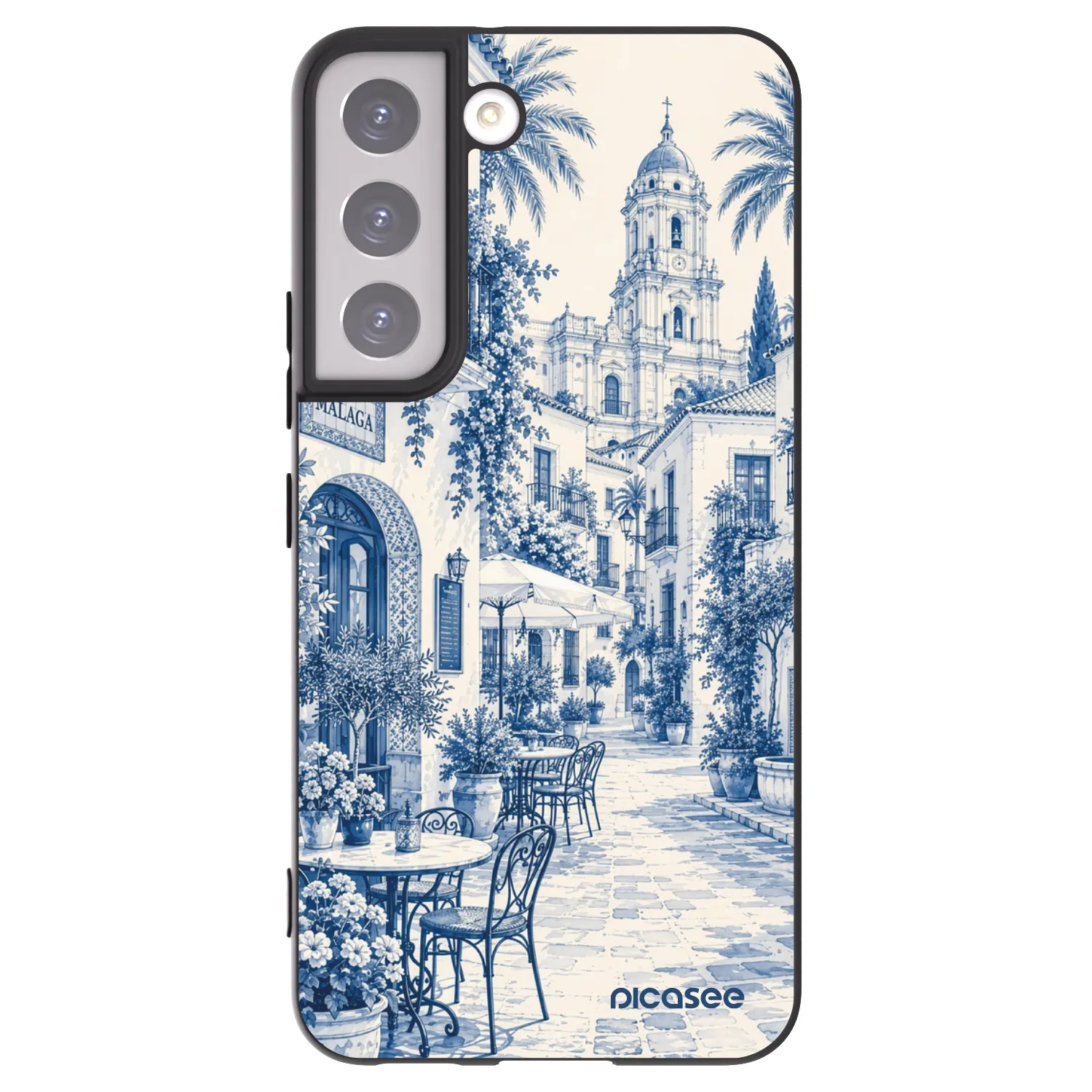 Picasee silikonski črni ovitek za Samsung Galaxy S22 5G - Calle Azul
