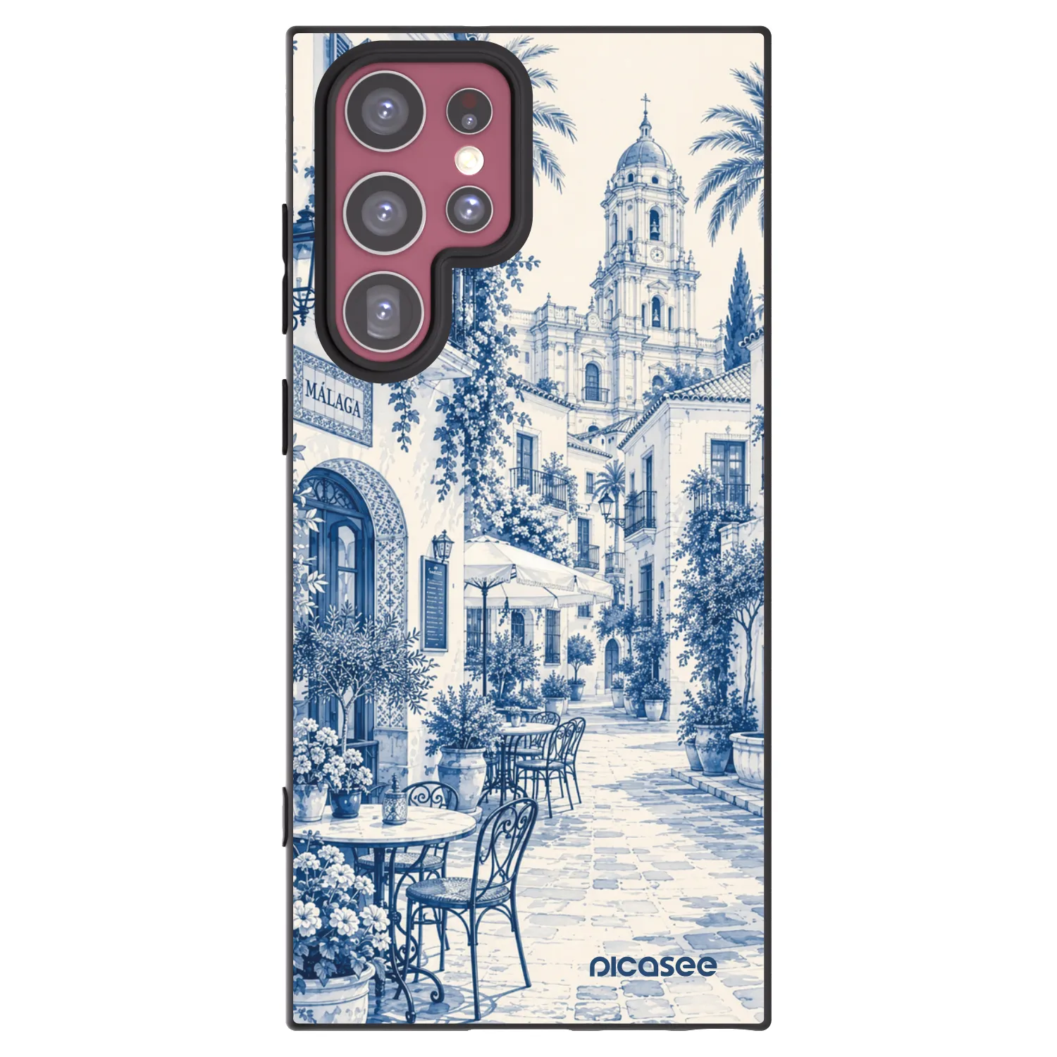 Picasee silikonski črni ovitek za Samsung Galaxy S22 Ultra 5G - Calle Azul