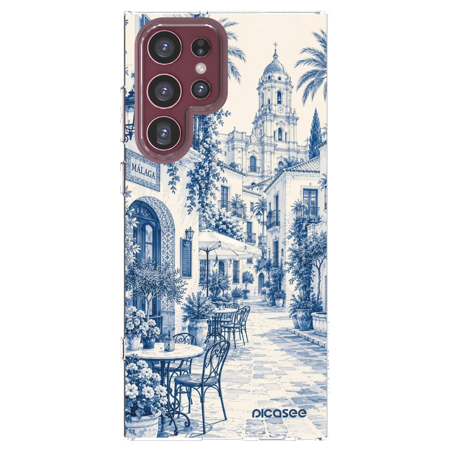 Picasee silikonski prozorni ovitek za Samsung Galaxy S22 Ultra 5G - Calle Azul