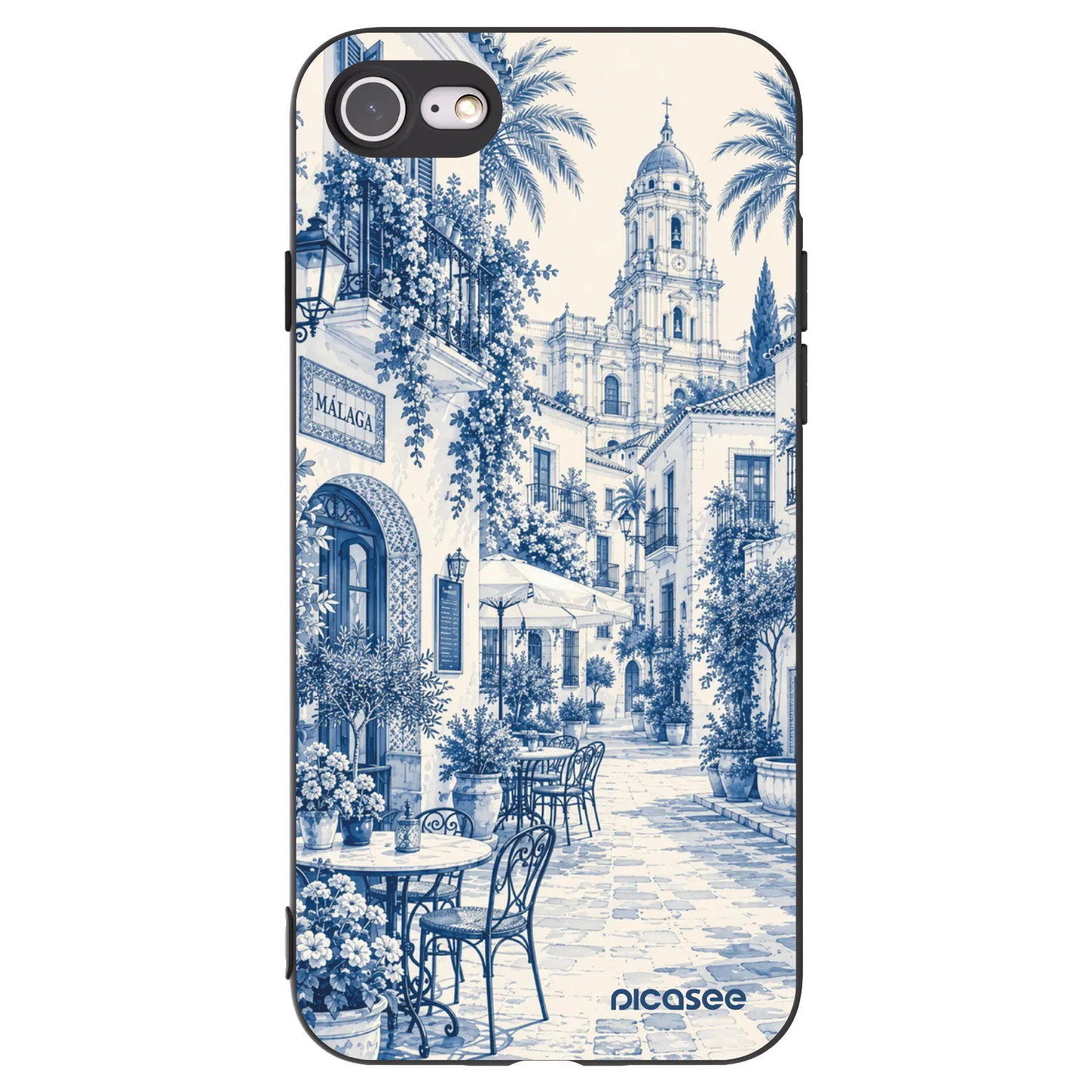 Picasee silikonski črni ovitek za Apple iPhone SE 2022 - Calle Azul
