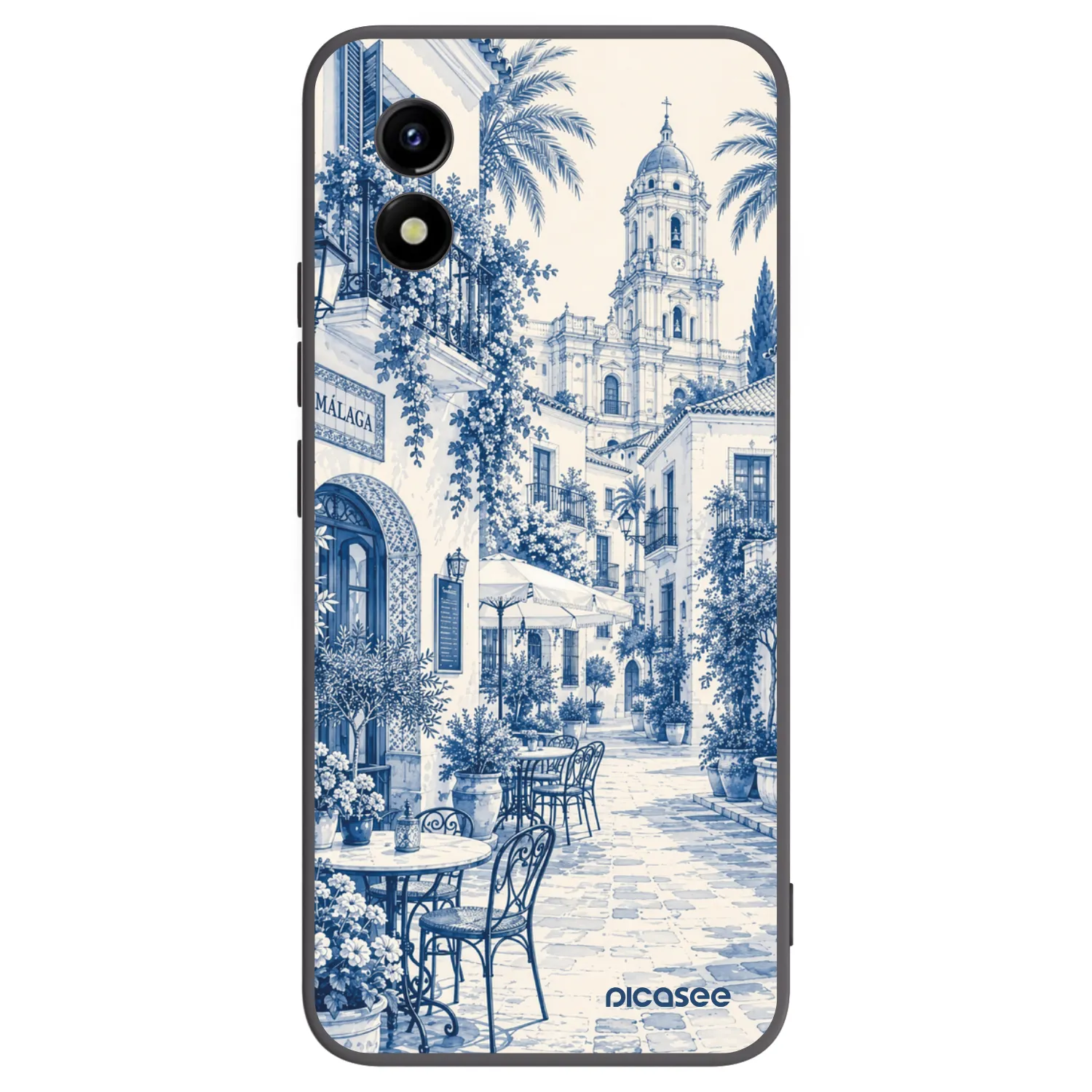 Picasee silikonski črni ovitek za Vivo Y01 - Calle Azul
